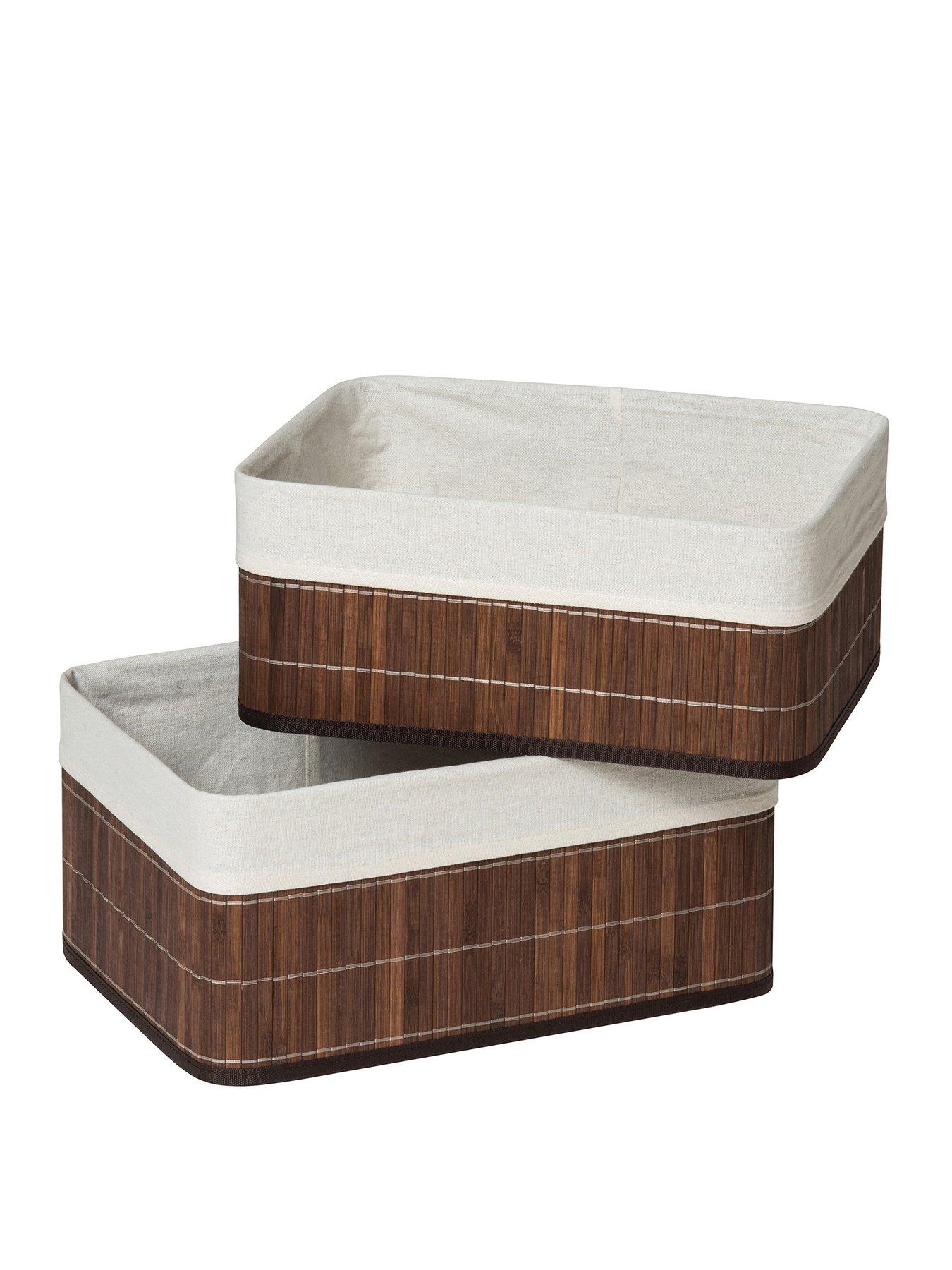 undefined Kankyo Dark Brown Bamboo Storage Boxes