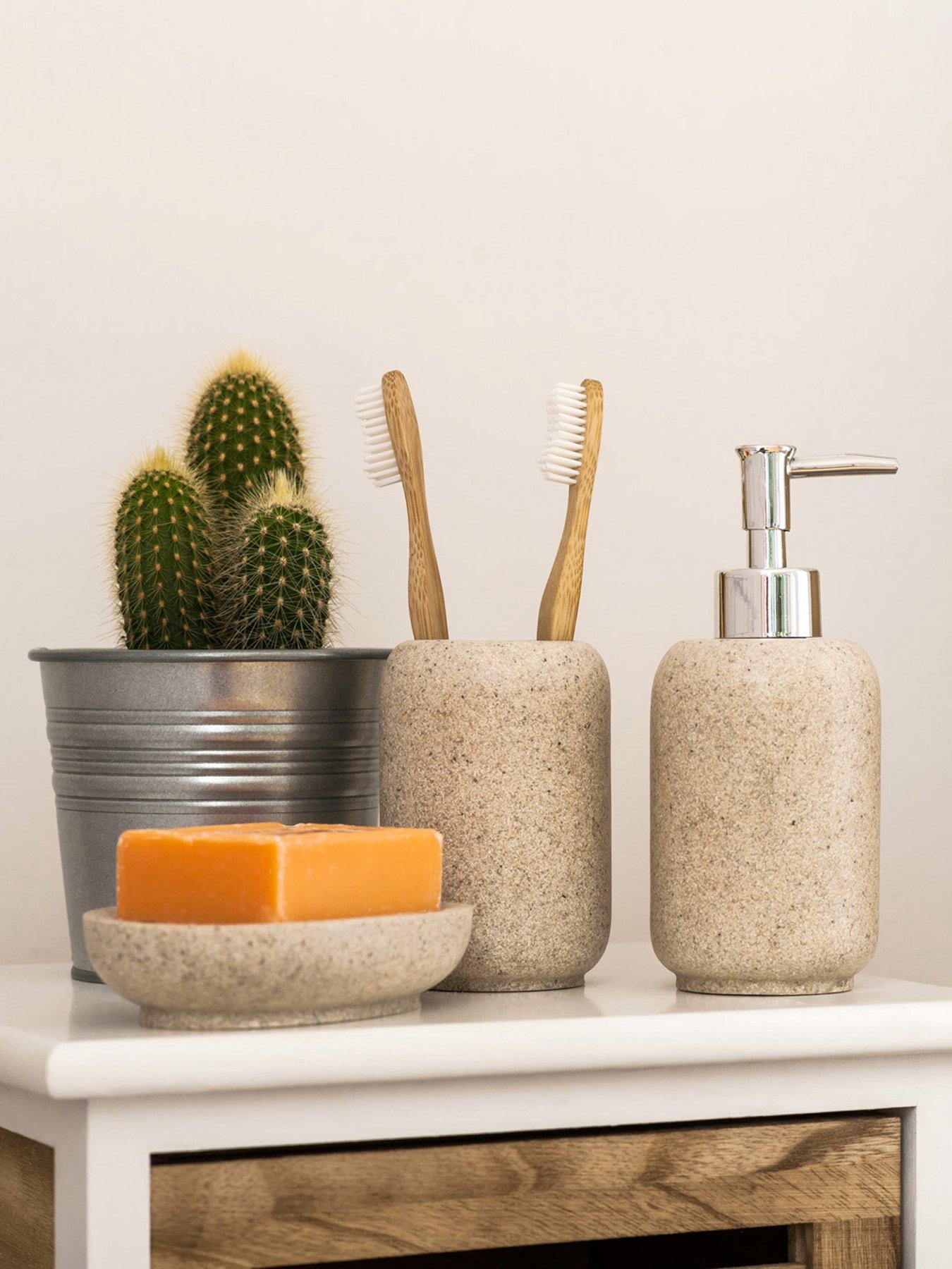 Image 2 of 3 of Interiors By Premier Canyon Natural Stone Effect Toothbrush Holder