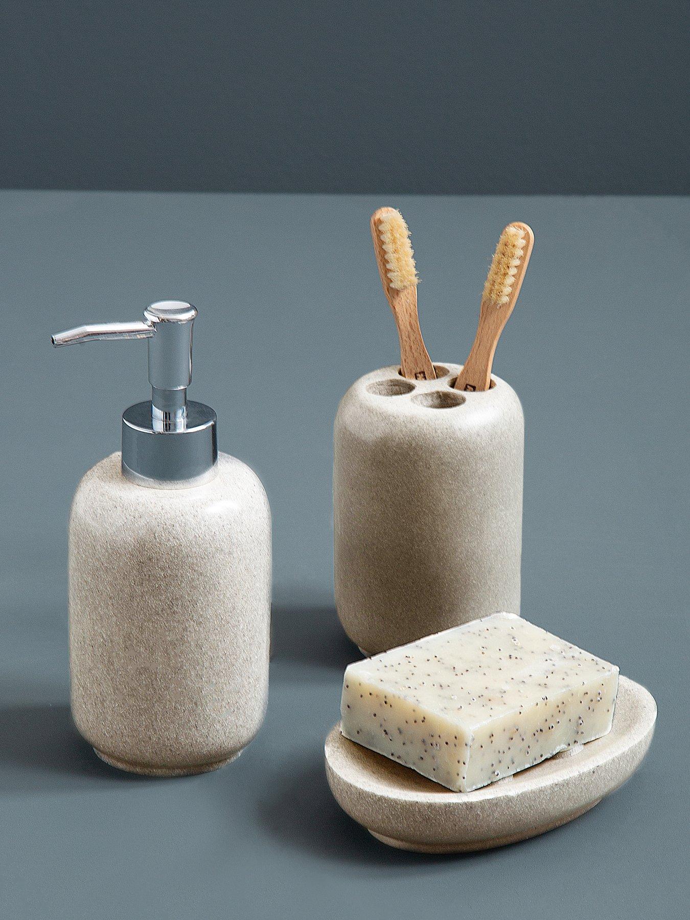 Image 3 of 3 of Interiors By Premier Canyon Natural Stone Effect Toothbrush Holder