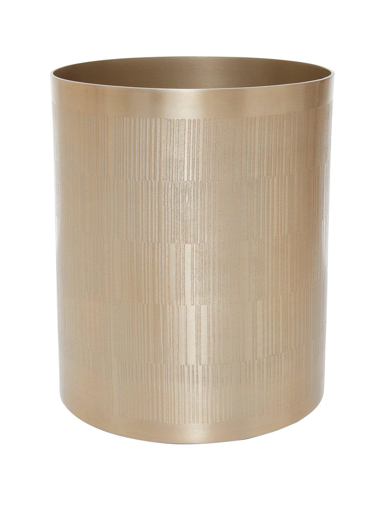 Image 1 of 5 of Interiors By Premier Allegra Champagne Finish Waste Bin