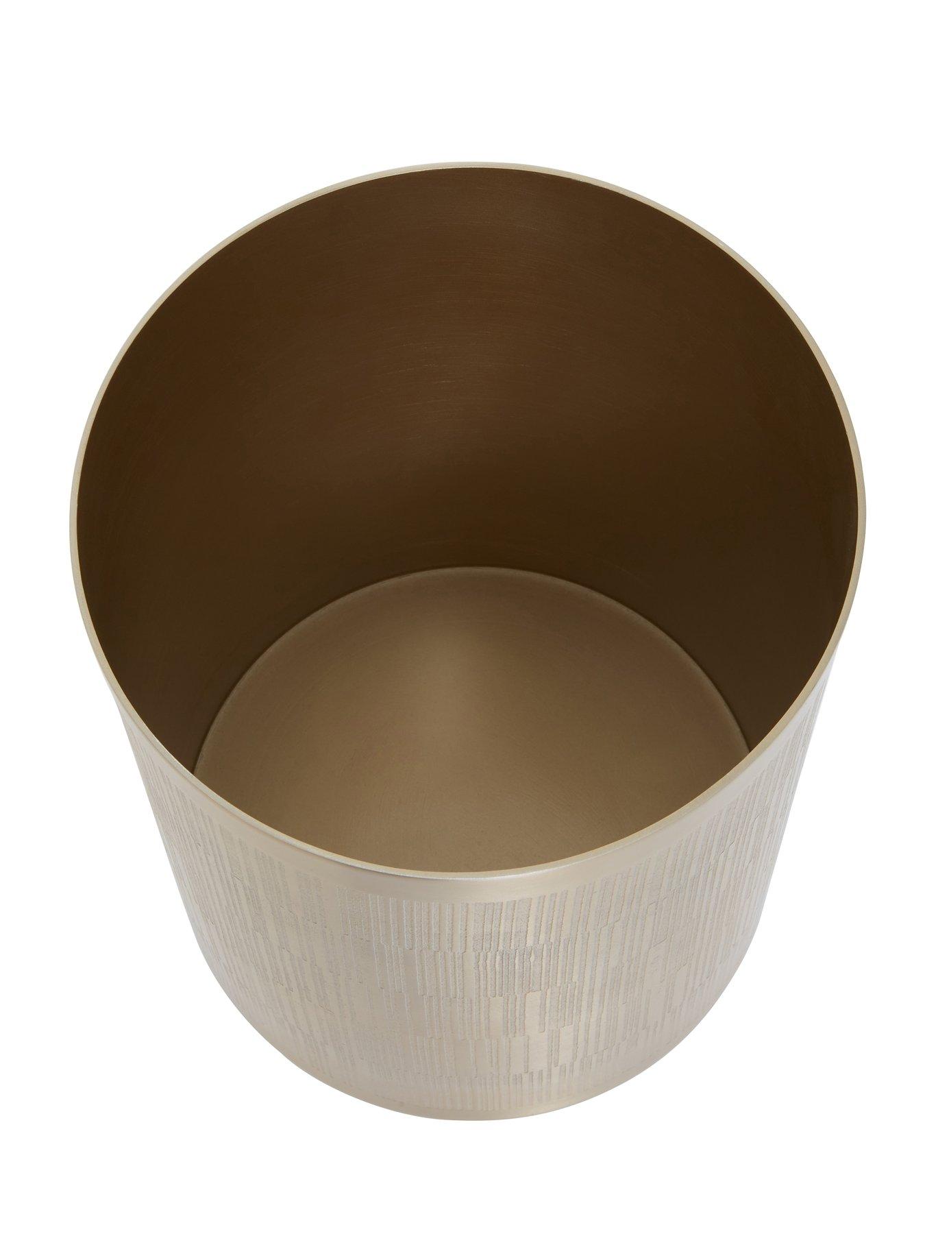 Image 3 of 5 of Interiors By Premier Allegra Champagne Finish Waste Bin