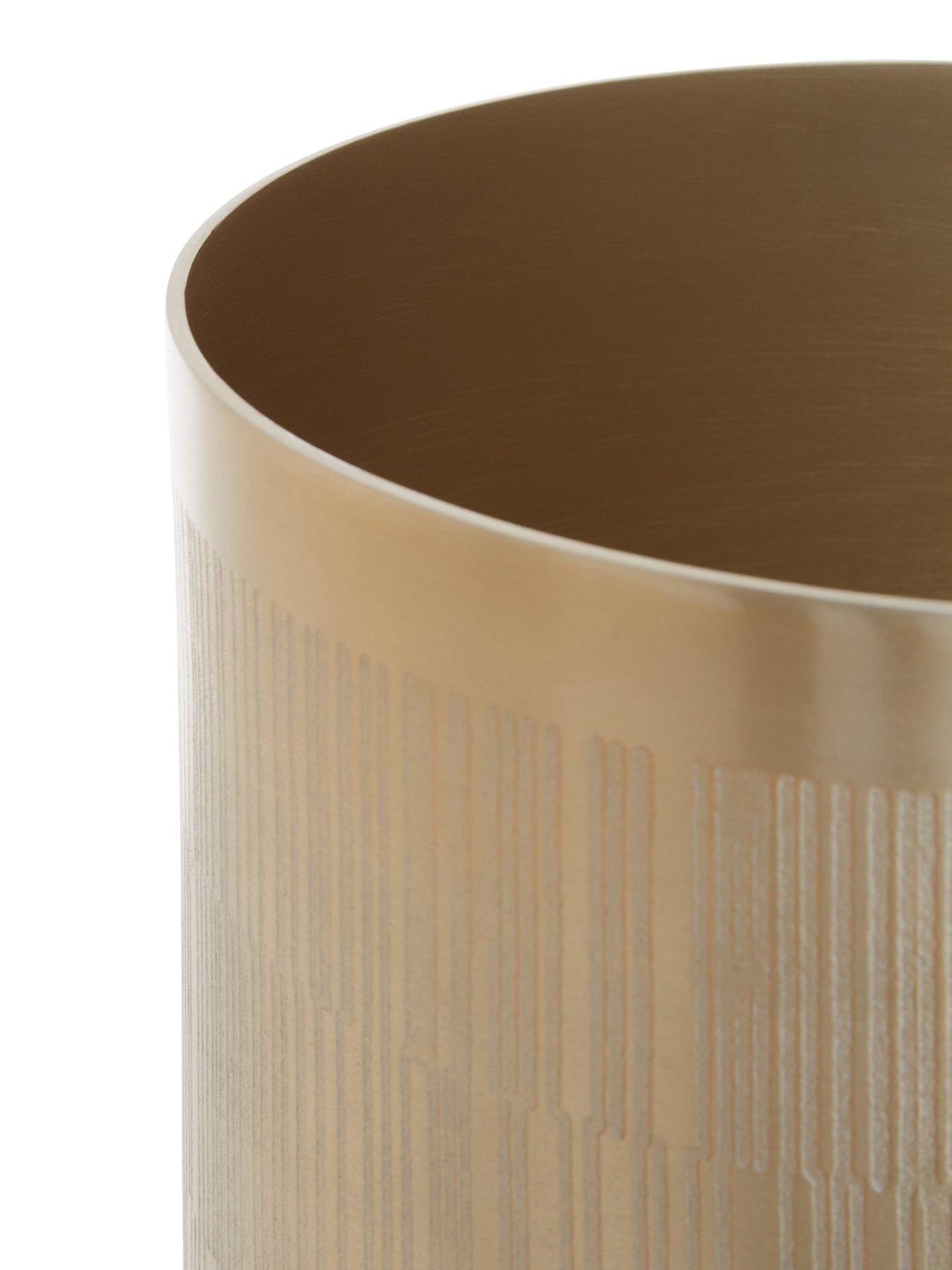 Image 4 of 5 of Interiors By Premier Allegra Champagne Finish Waste Bin