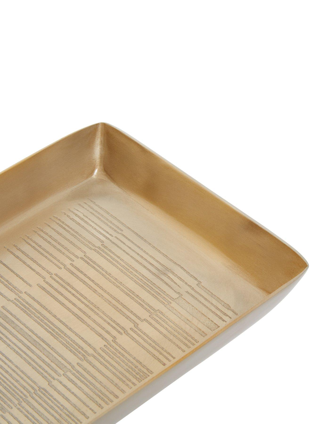 Image 3 of 4 of Interiors By Premier Allegra Champagne Finish Bathroom Tray