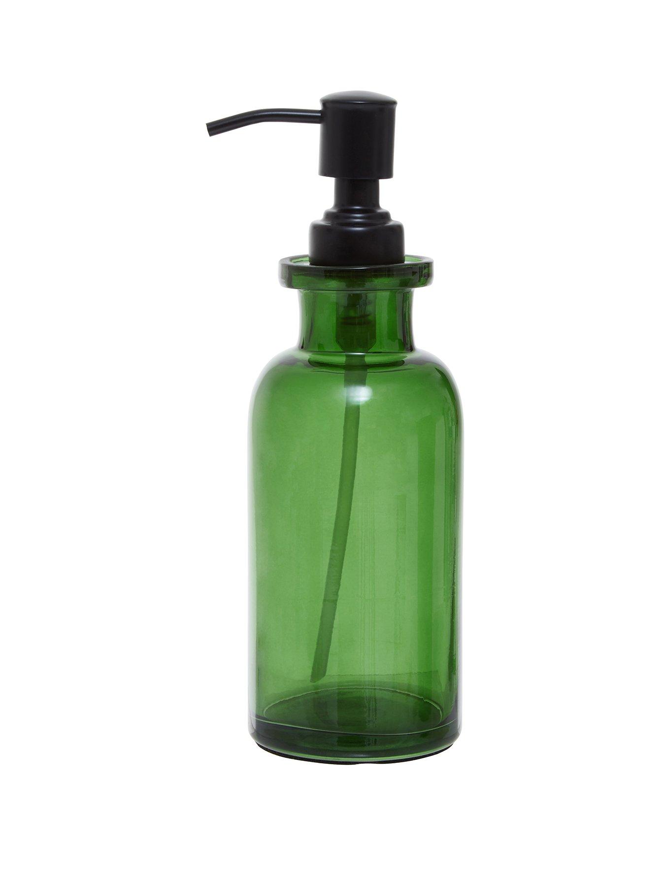 Image 1 of 4 of Interiors By Premier Allegra Kiara Green Glasss Soap Dispenser