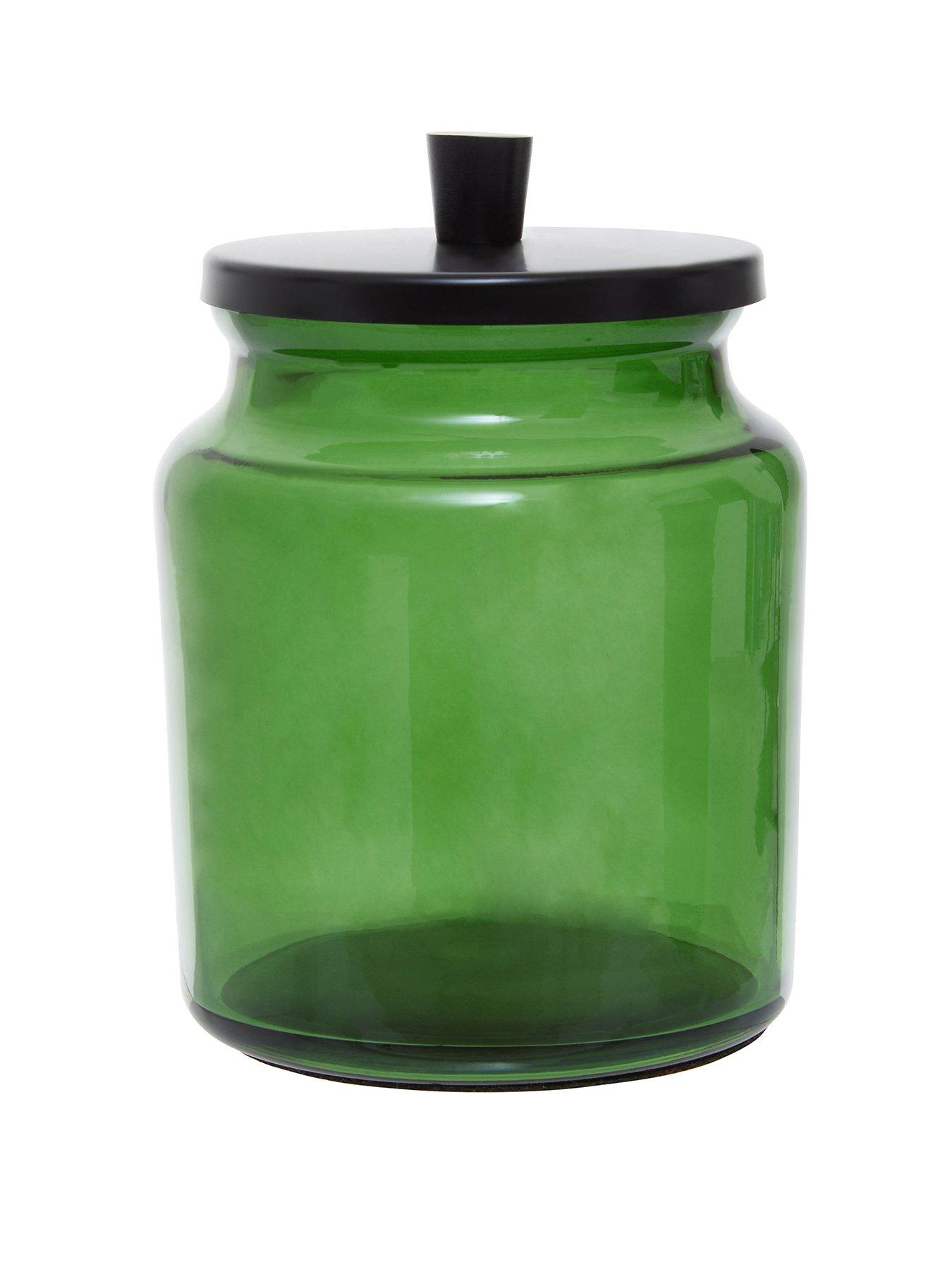 Image 1 of 4 of Interiors By Premier Allegra Kiara Green Glass Bathroom Jar