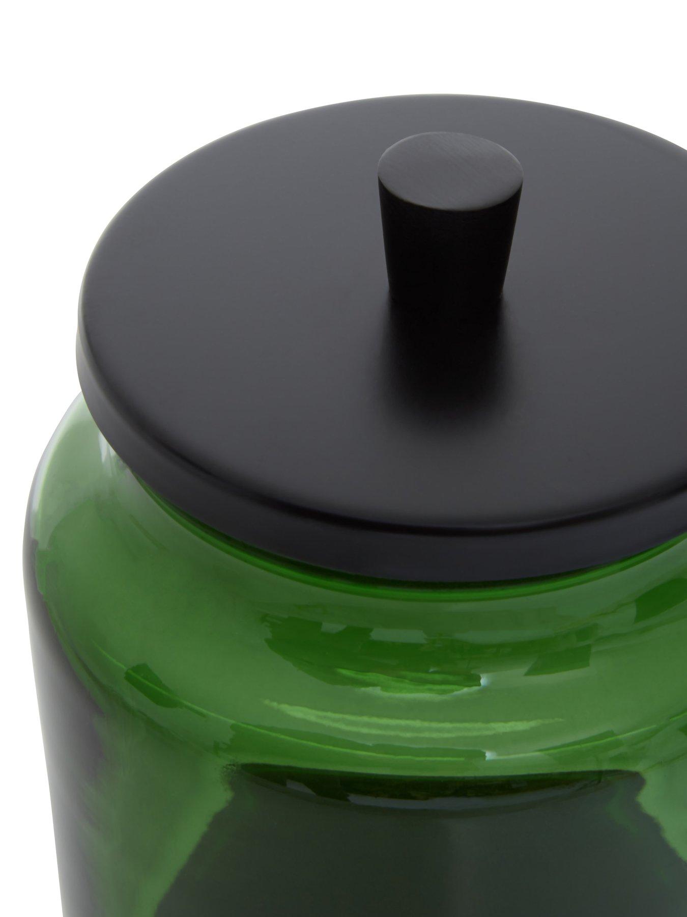 Image 2 of 4 of Interiors By Premier Allegra Kiara Green Glass Bathroom Jar