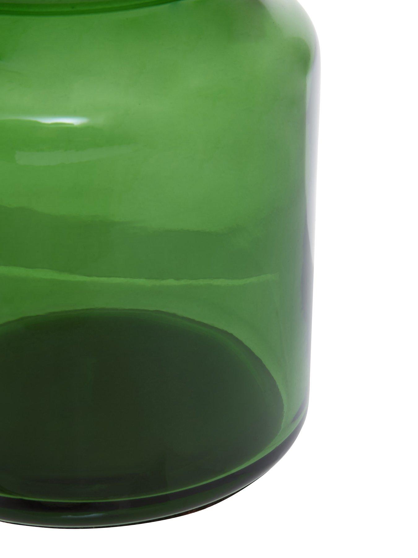 Image 3 of 4 of Interiors By Premier Allegra Kiara Green Glass Bathroom Jar