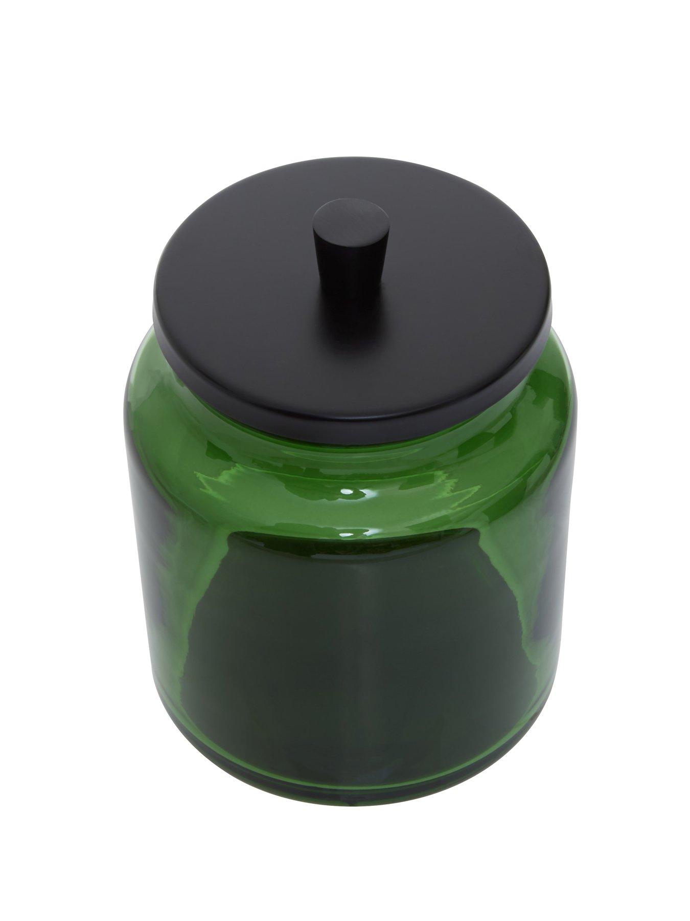 Image 4 of 4 of Interiors By Premier Allegra Kiara Green Glass Bathroom Jar