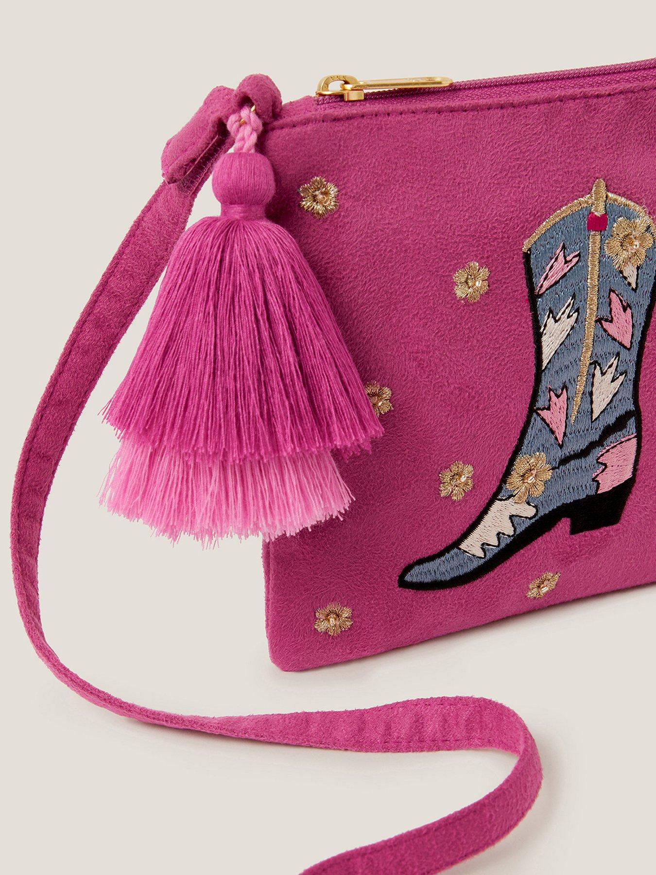  image of monsoon-girls-cowgirl-tassle-bag-pink