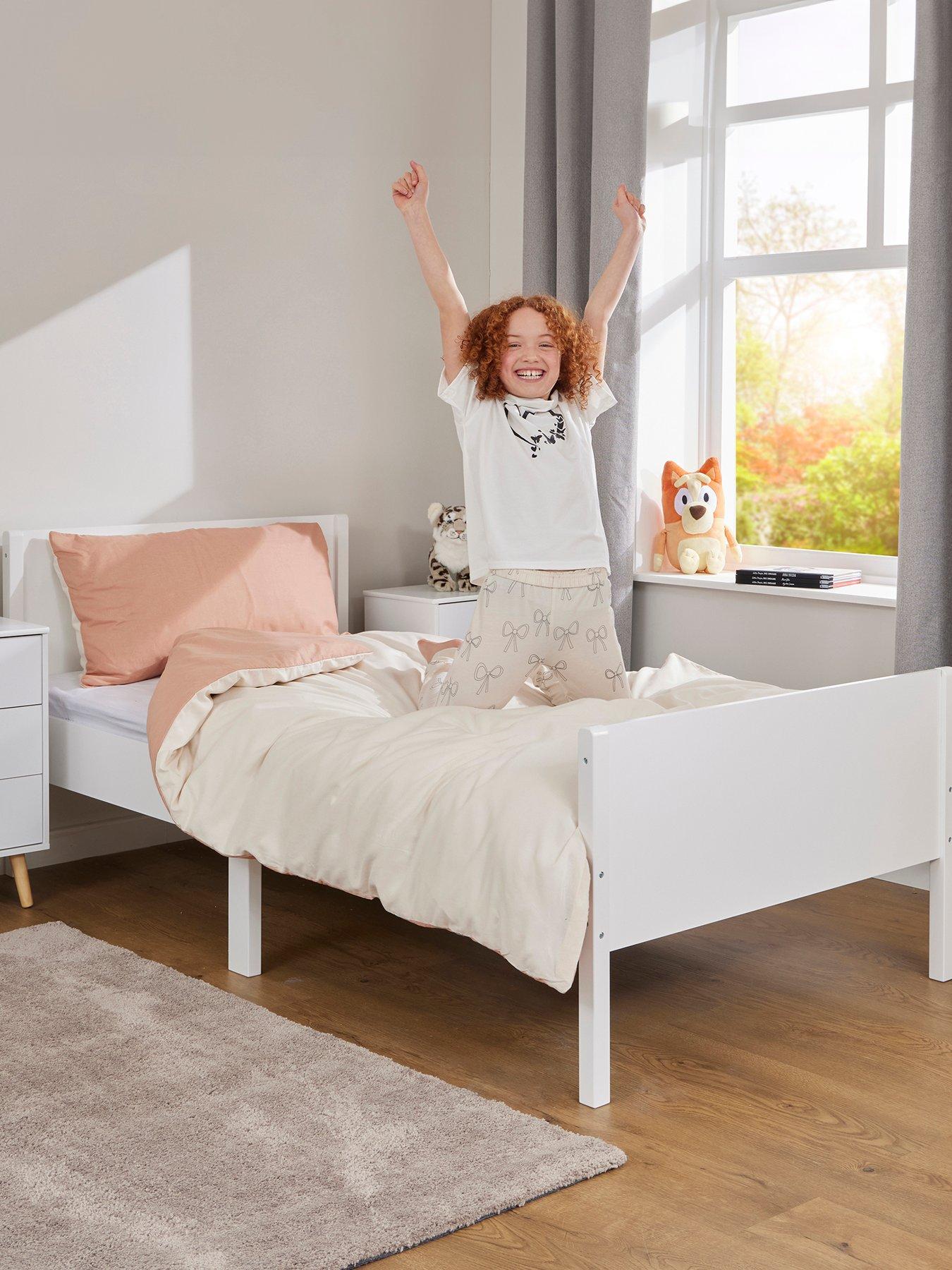 undefined Kids White Single Bed