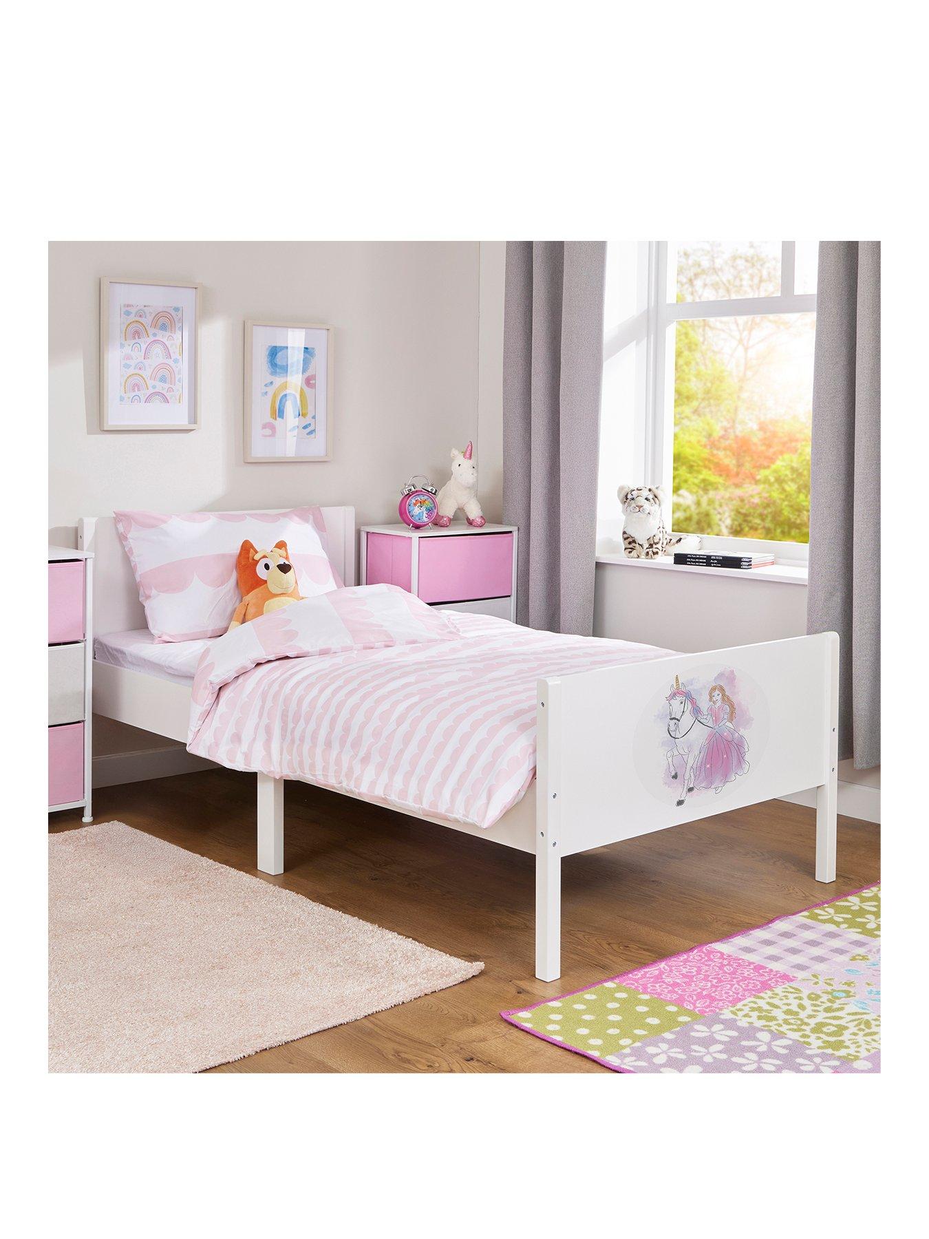 Image 2 of 7 of Liberty House Kids White Single Bed - Princess And Unicorn