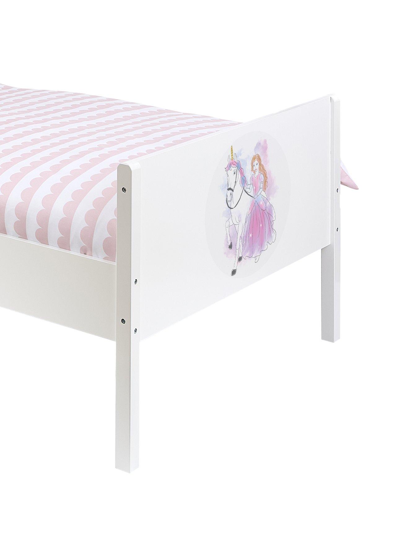 Image 5 of 7 of Liberty House Kids White Single Bed - Princess And Unicorn