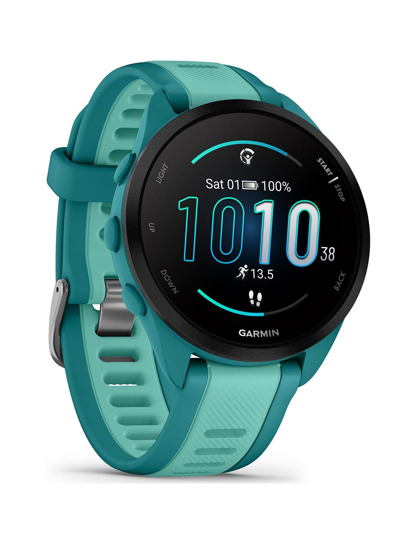 Garmin Forerunner 165 Smartwatch with Music, GPS, WiFi - Turquoise/Aqua