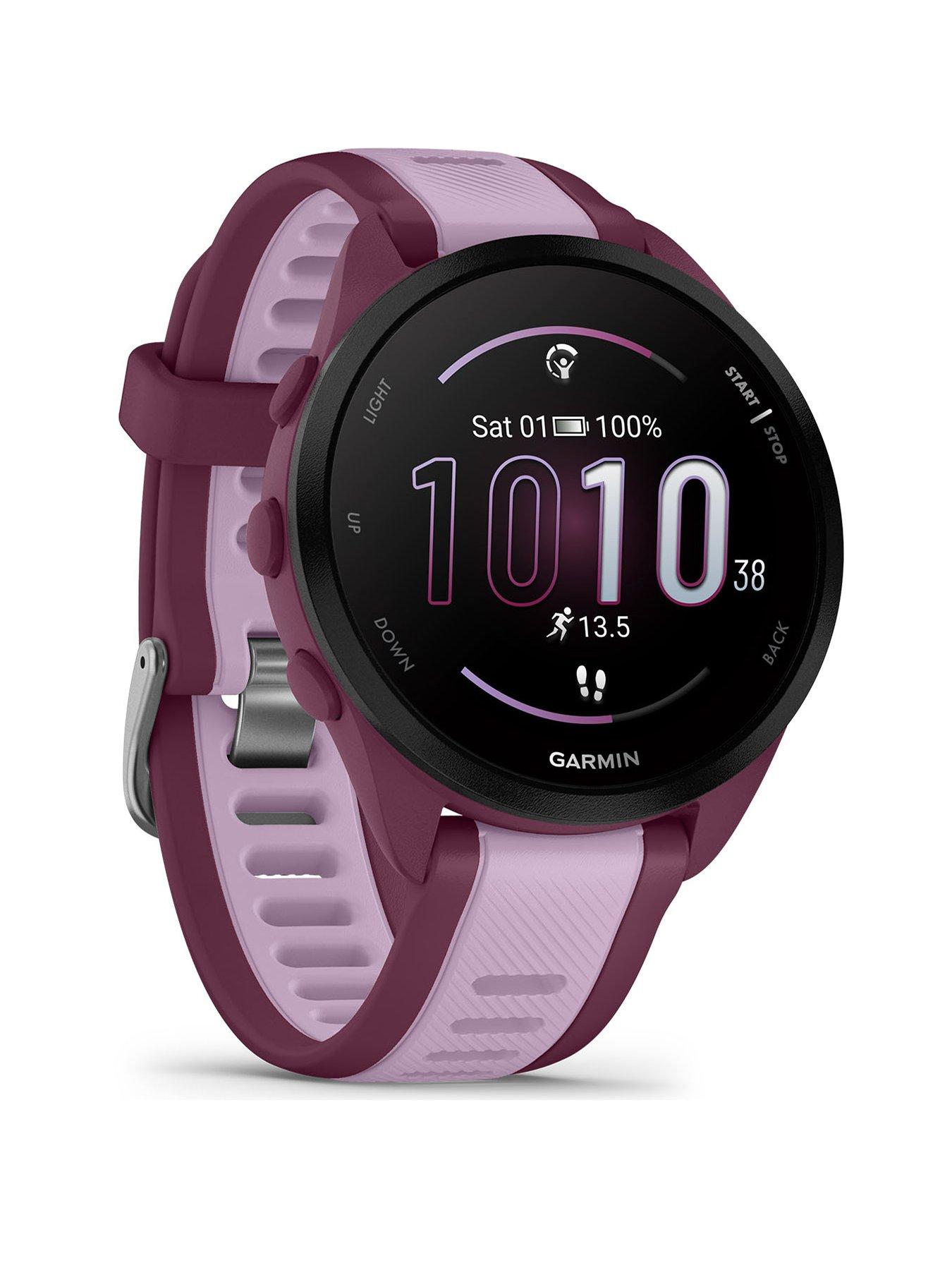 Garmin Forerunner 165 Smartwatch with Music, GPS, WiFi - Berry/Lilac
