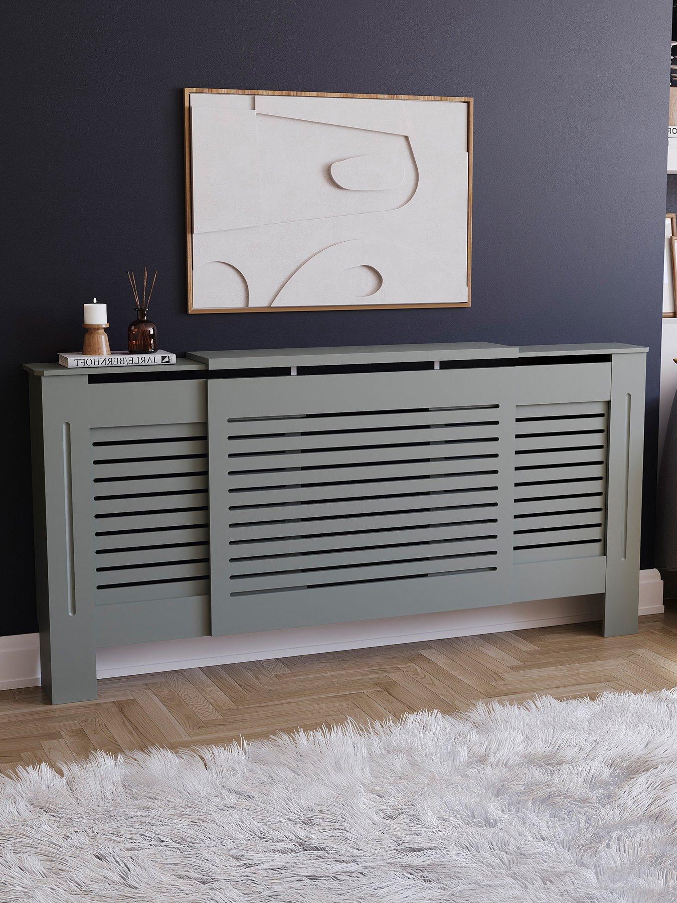 Vida Designs Milton Adjustable Radiator Cover - Olive Grey