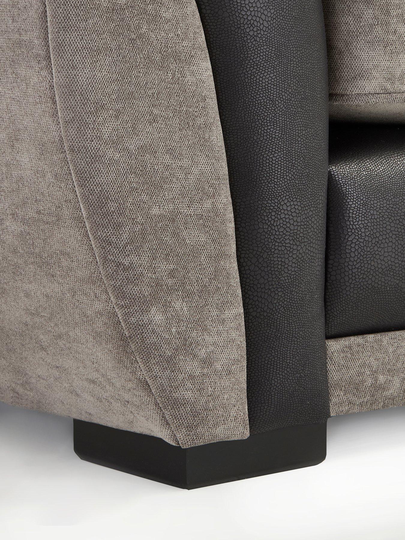 Image 4 of 7 of The Very Collection Nova Fabric/Faux Leather 3 Seater Sofa + Armchair&nbsp;Set (Buy &amp; SAVE!) - FSC&reg; Certified