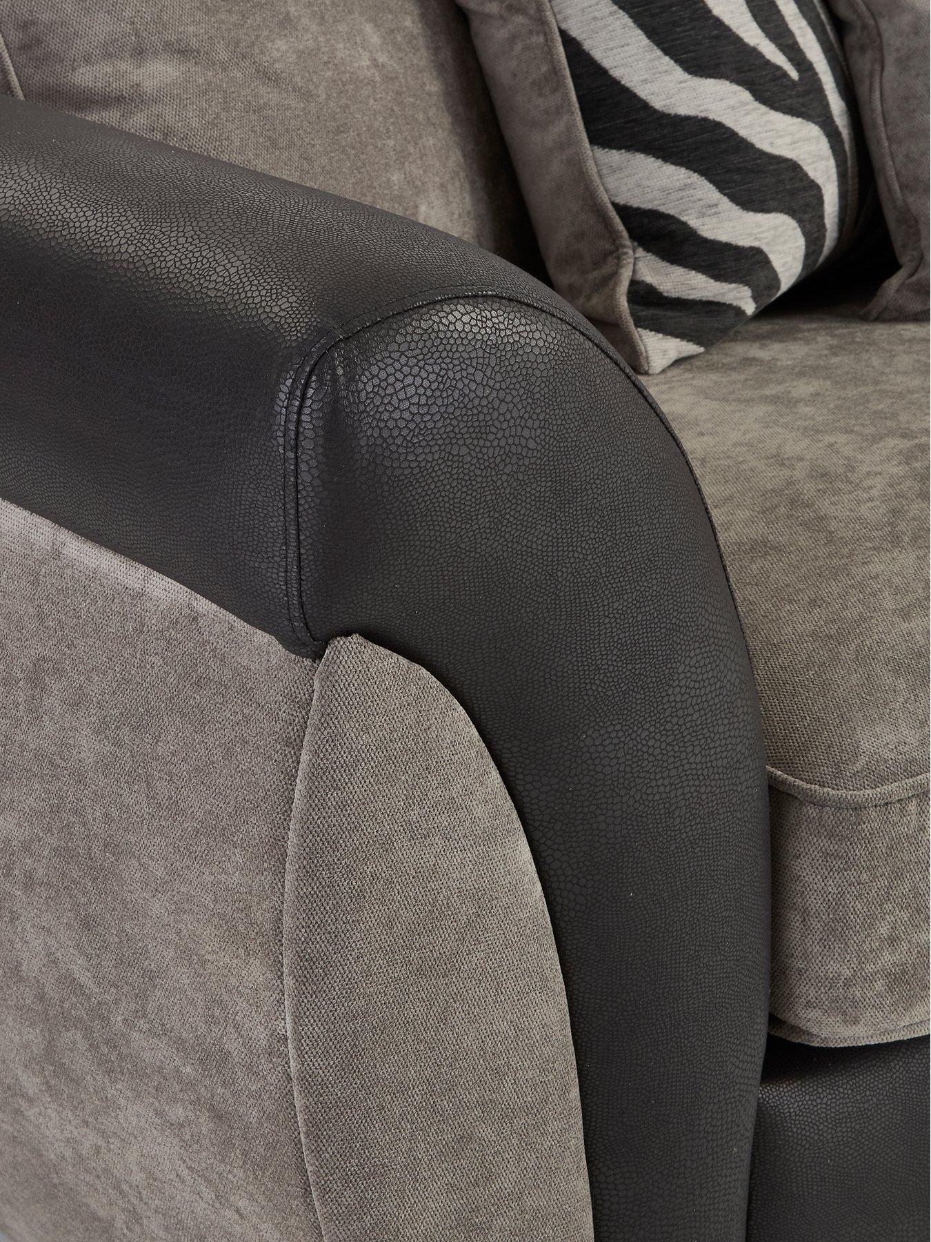 Image 5 of 7 of The Very Collection Nova Fabric/Faux Leather 3 Seater Sofa + Armchair&nbsp;Set (Buy &amp; SAVE!) - FSC&reg; Certified