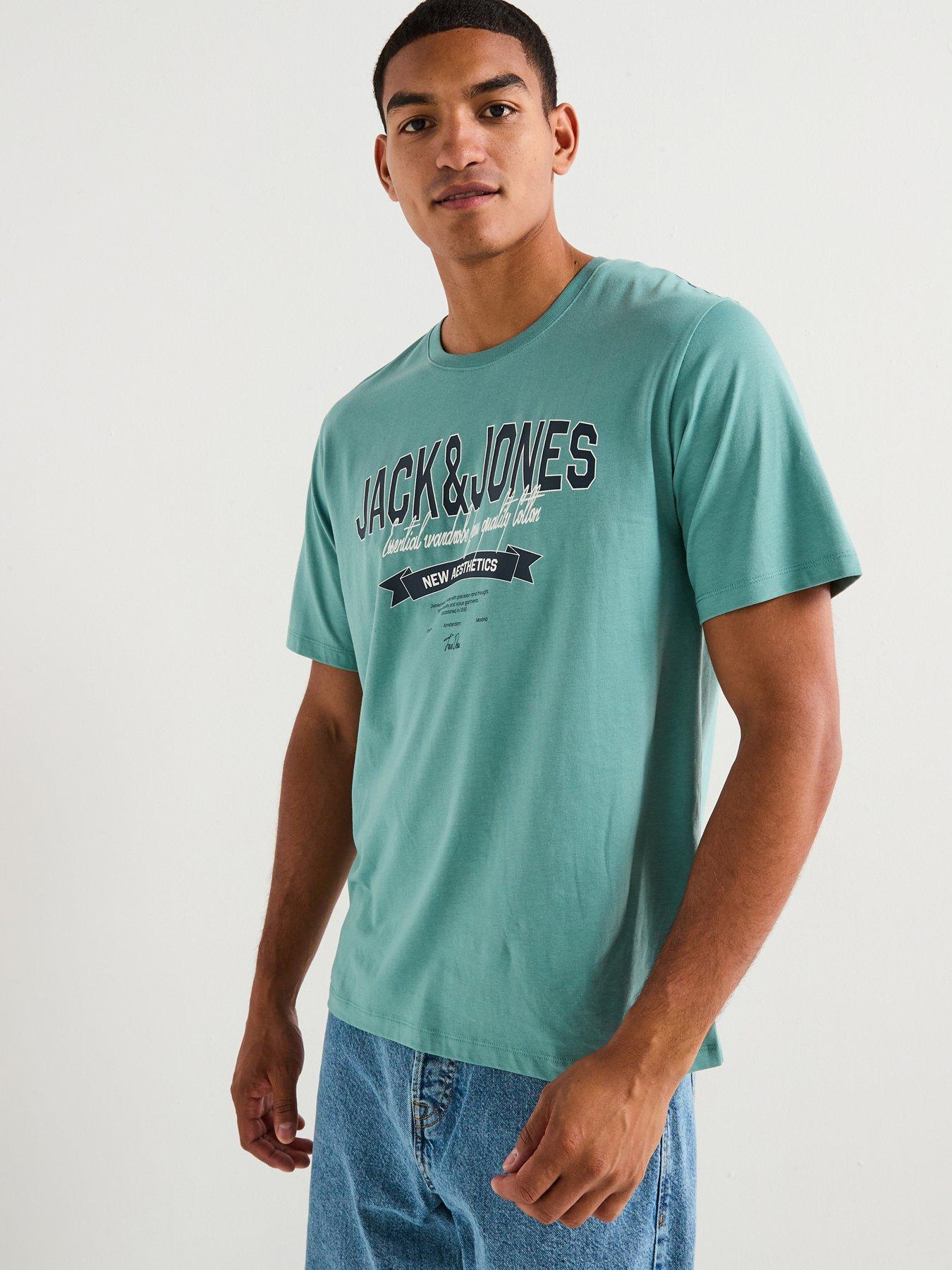 Jack & Jones Logo Short Sleeve T-Shirt - Blue