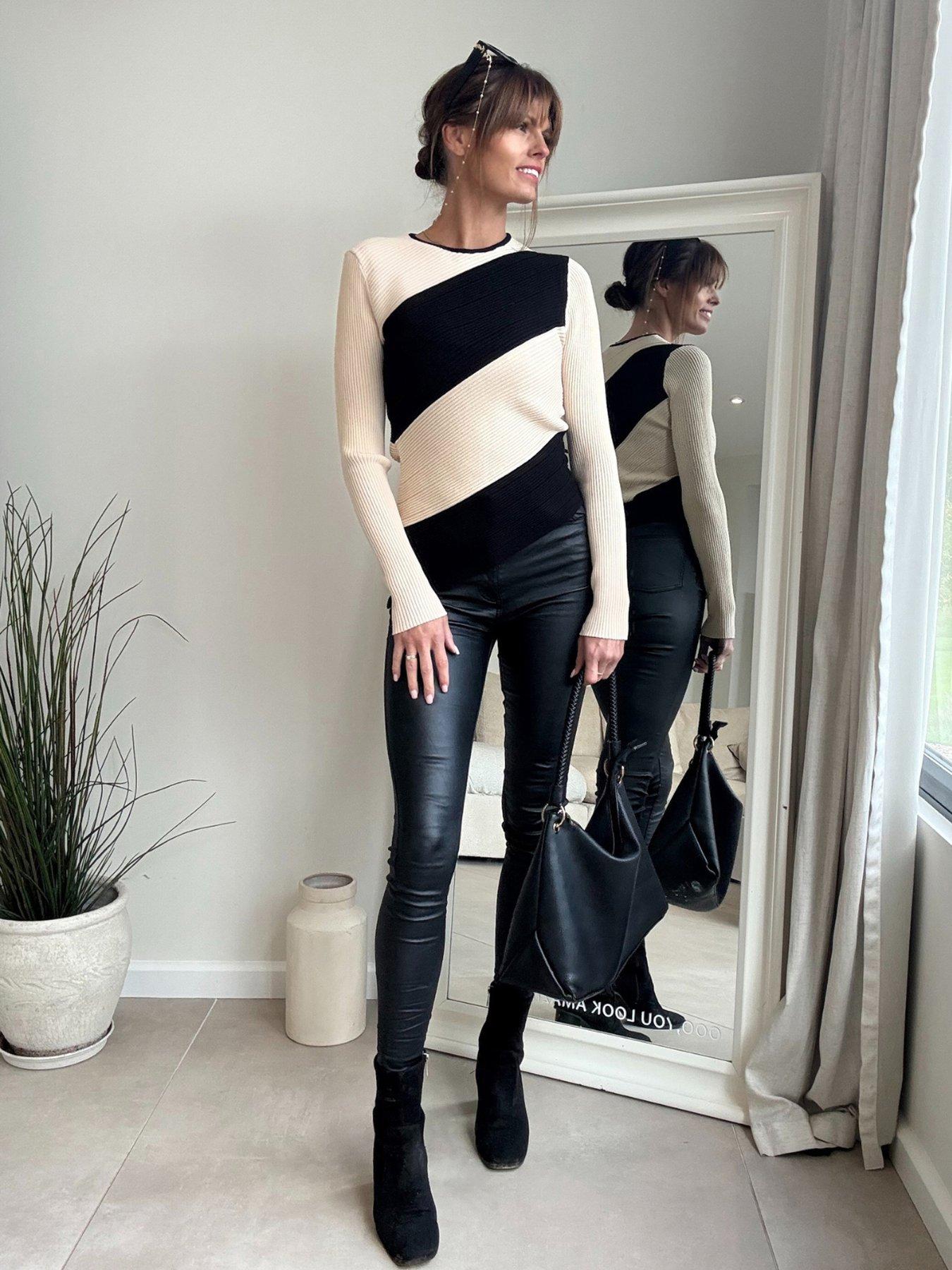 Image 1 of 5 of Style Cheat MONO ABSTRACT KNIT TOP