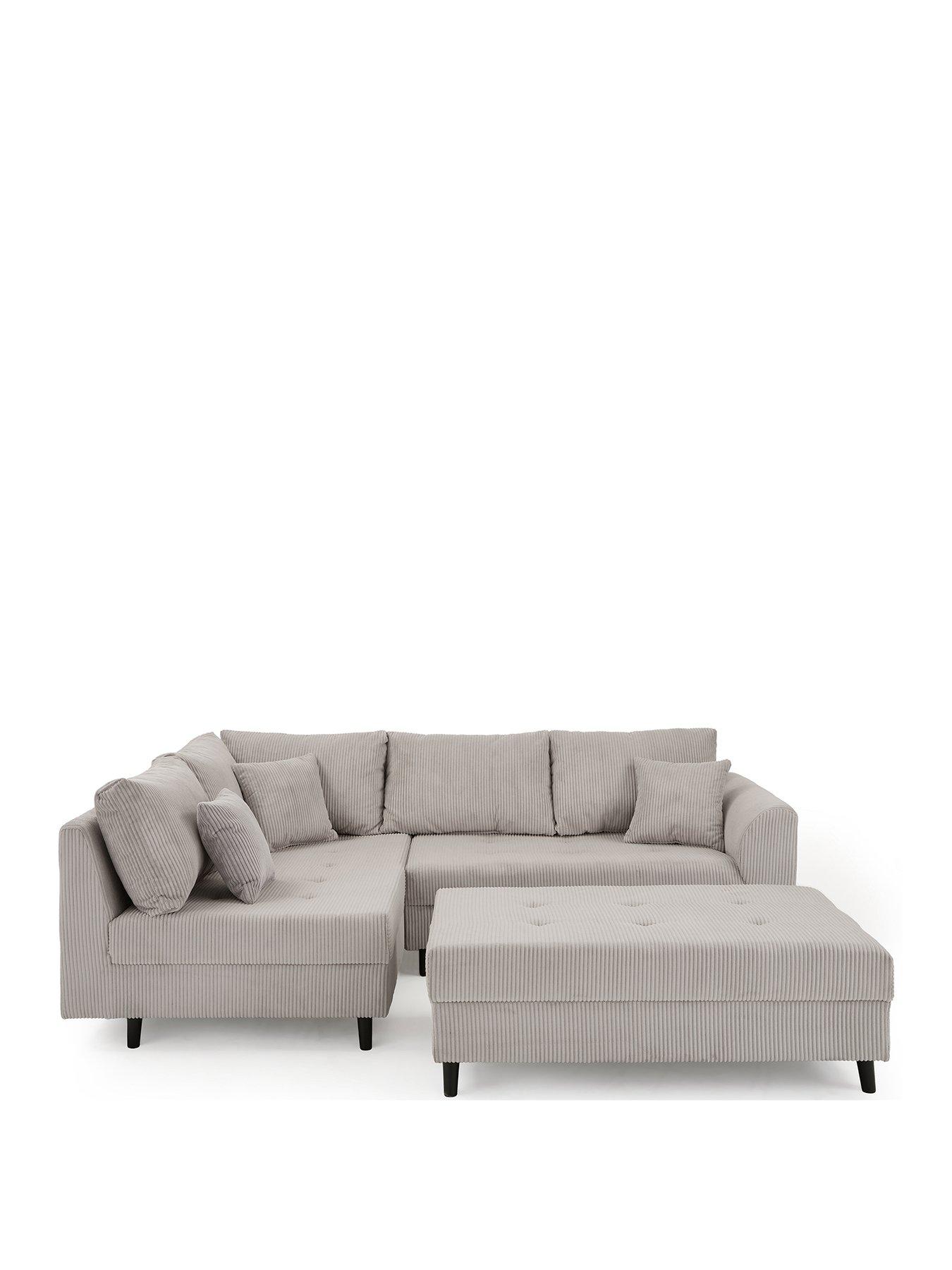 Image 2 of 7 of Very Home Rune Cord Lh Corner+Footstool