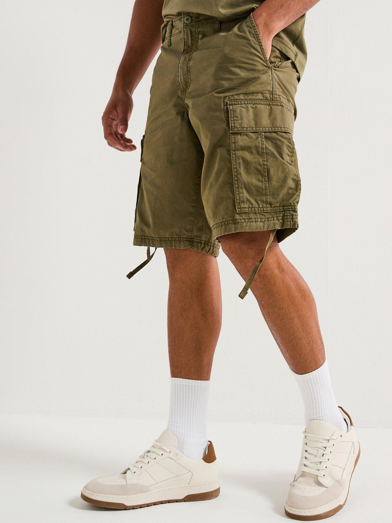 Jack & Jones Cole Frank Cargo Mid Length Shorts - Khaki
