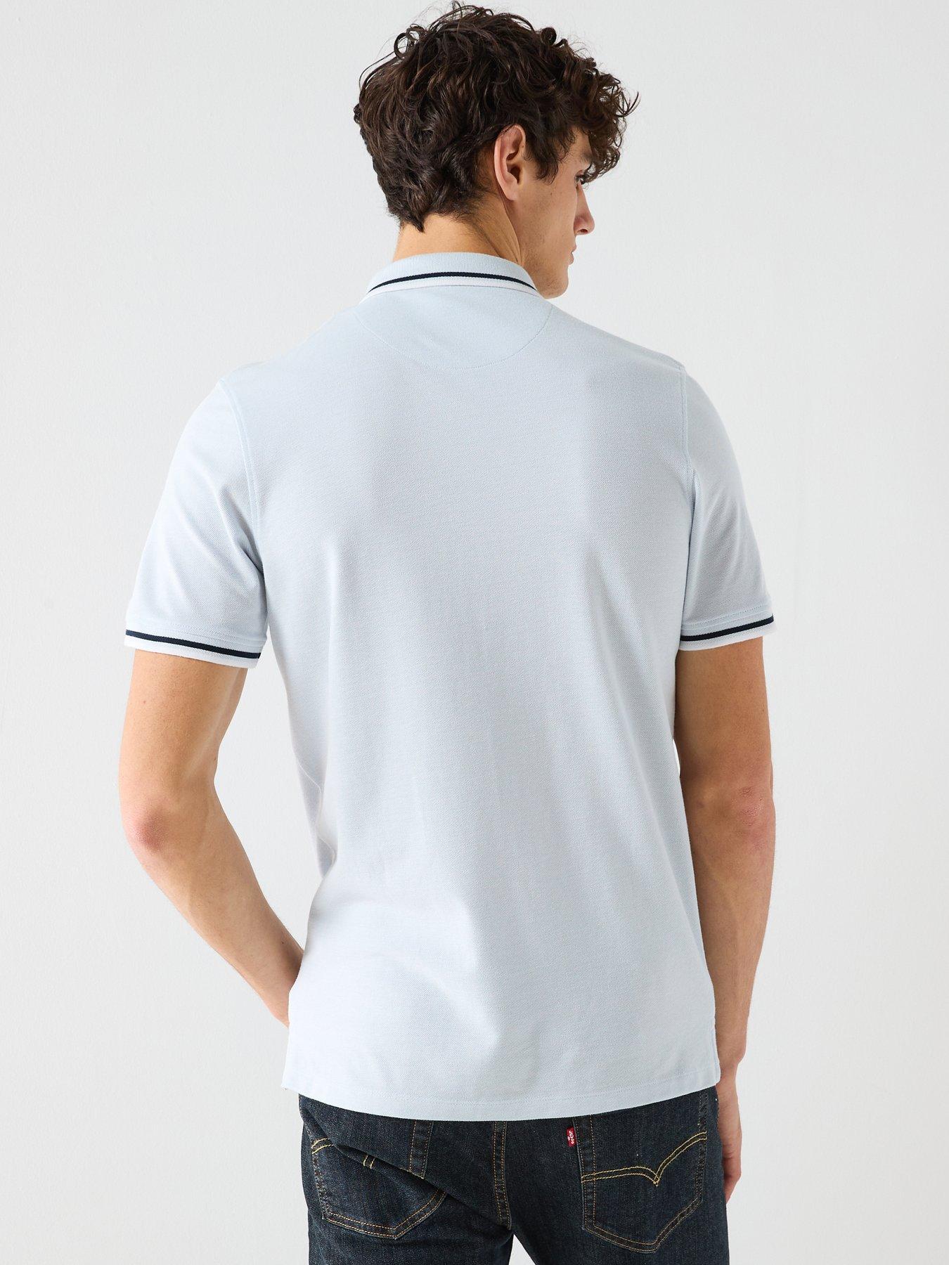 Image 2 of 6 of Jack & Jones Paulos Short Sleeve Polo Shirt - Light Blue