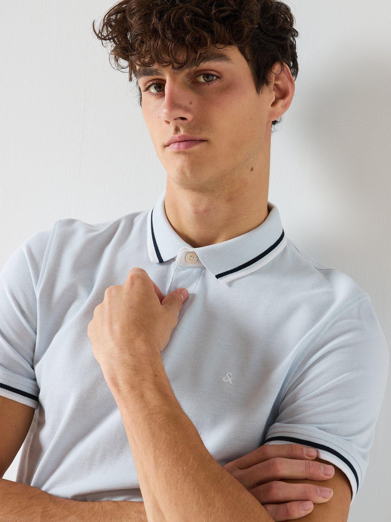 Image 5 of 6 of Jack & Jones Paulos Short Sleeve Polo Shirt - Light Blue