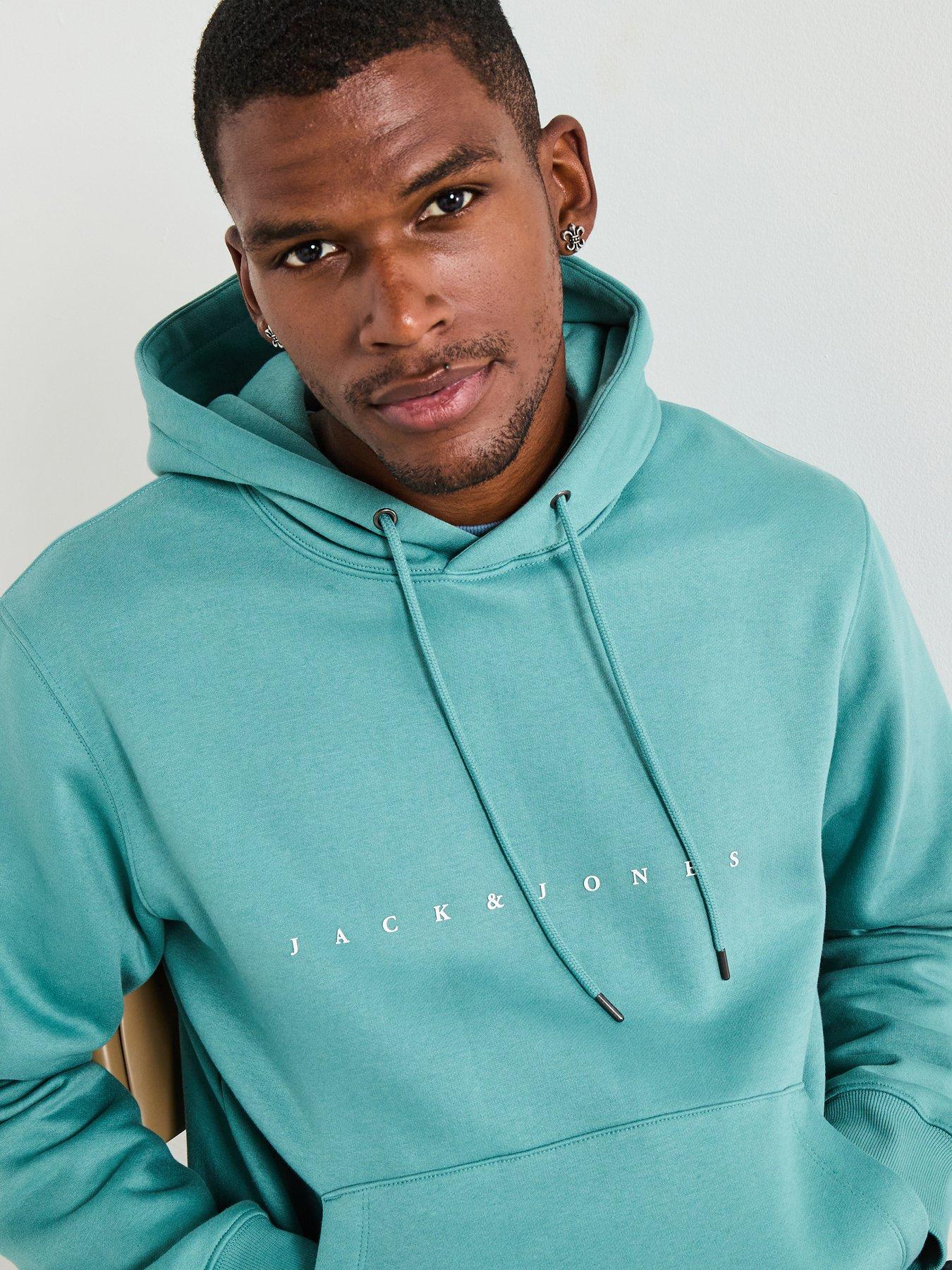  image of jack-jones-star-hoodie-blue