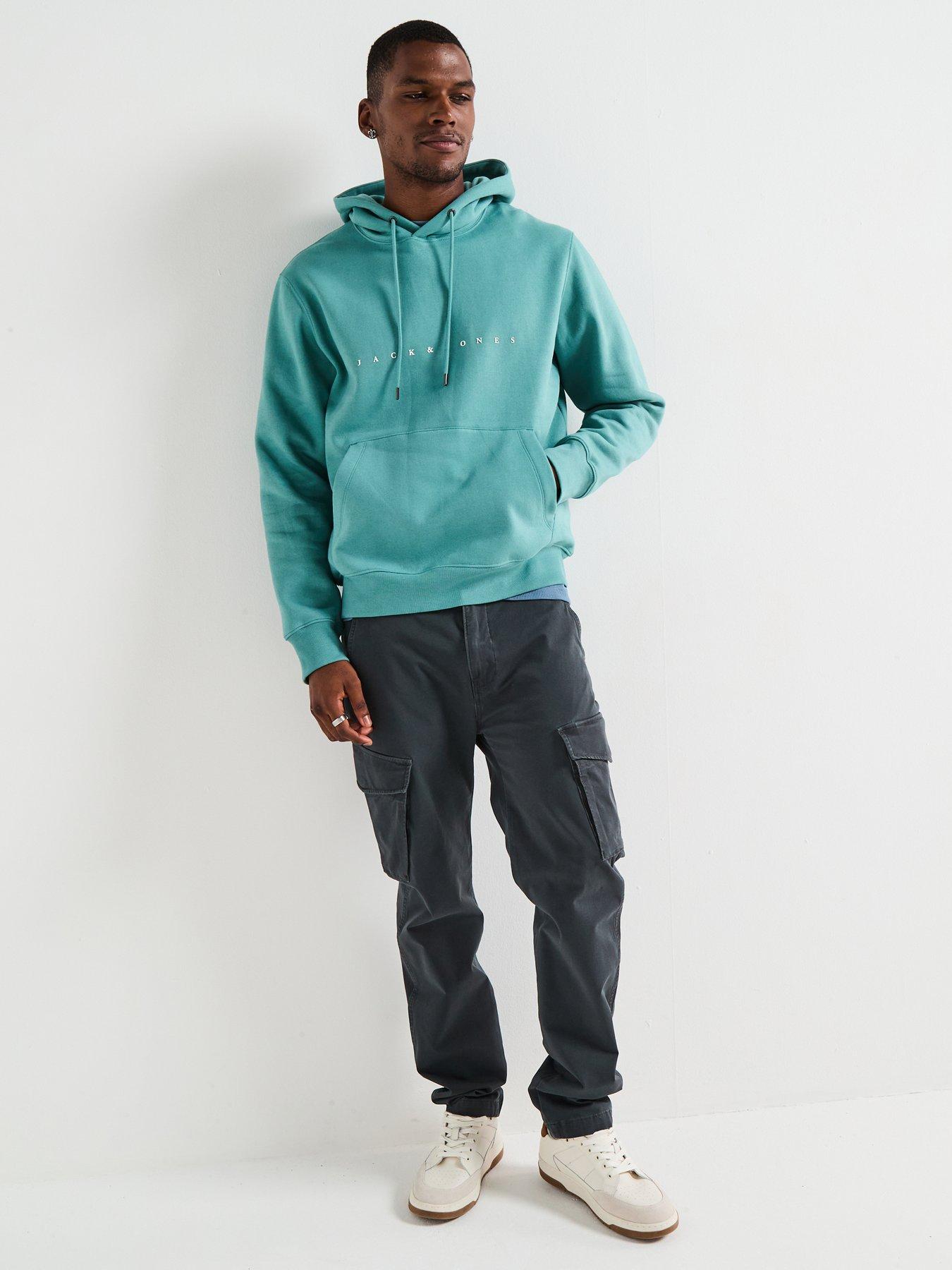  image of jack-jones-star-hoodie-blue