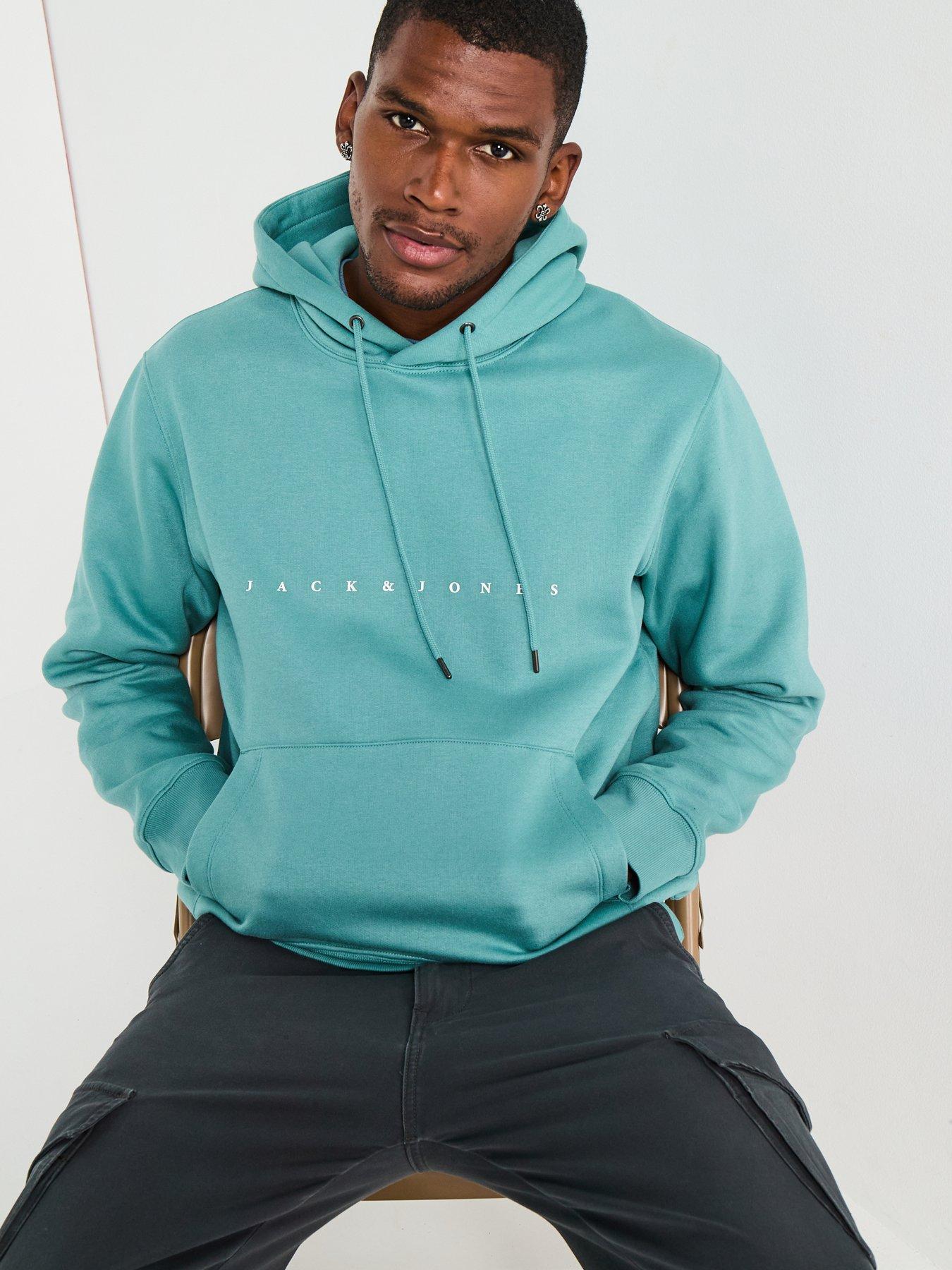  image of jack-jones-star-hoodie-blue