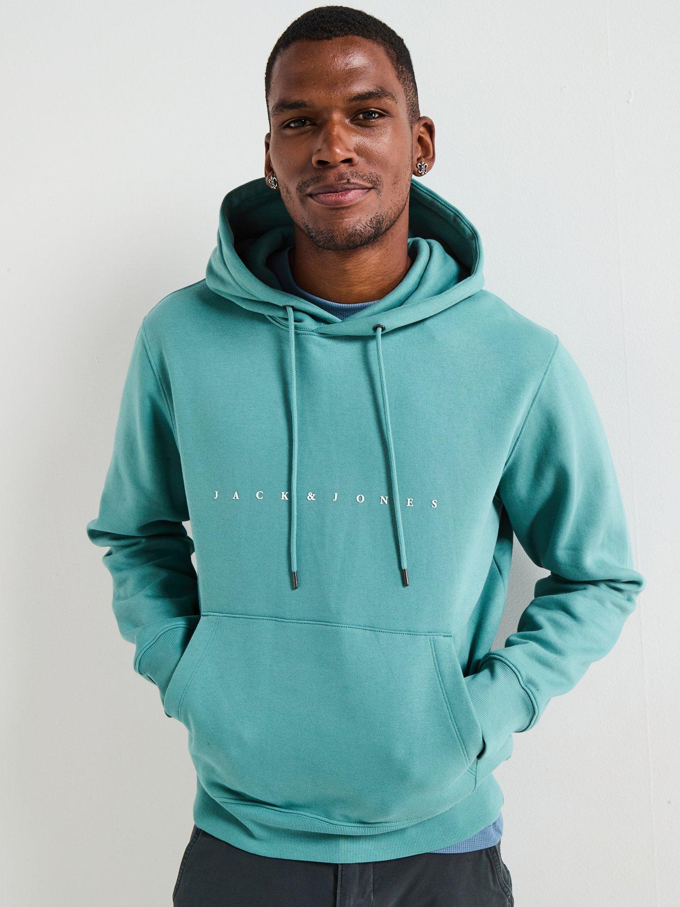  image of jack-jones-star-hoodie-blue