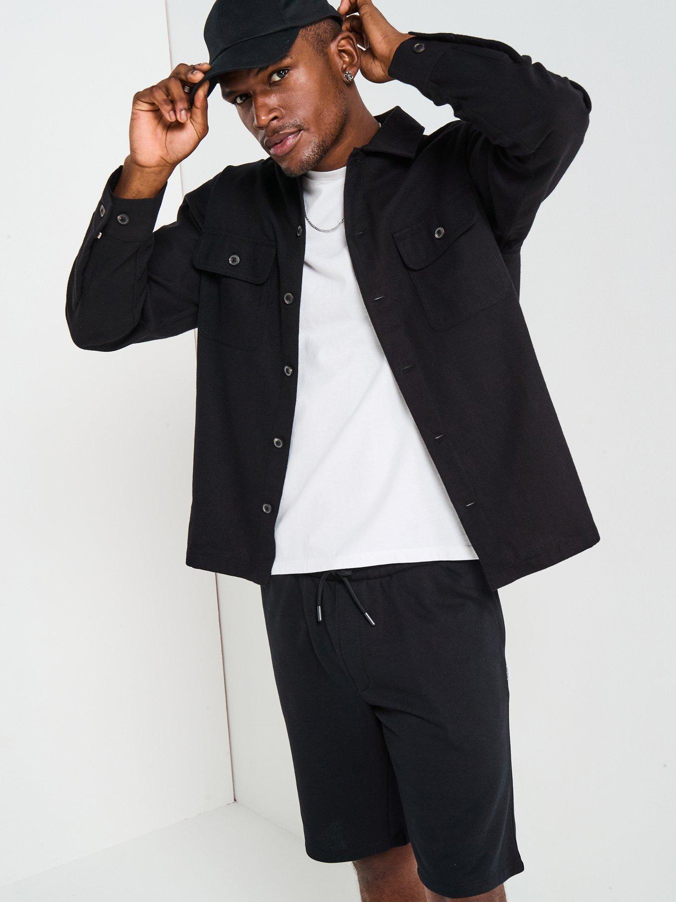 Jack & Jones Bradley Mid Length Sweat Shorts - Black