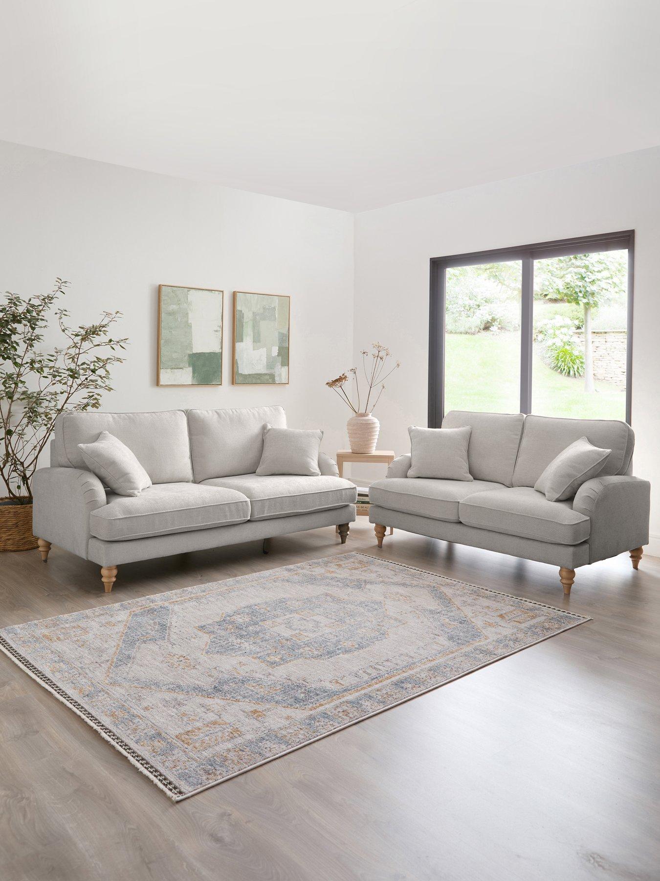 Michelle Keegan Home Hepburn 3 Seater + 2 Seater Fabric Sofa Set (Buy  &  SAVE!) - FSC® Certified