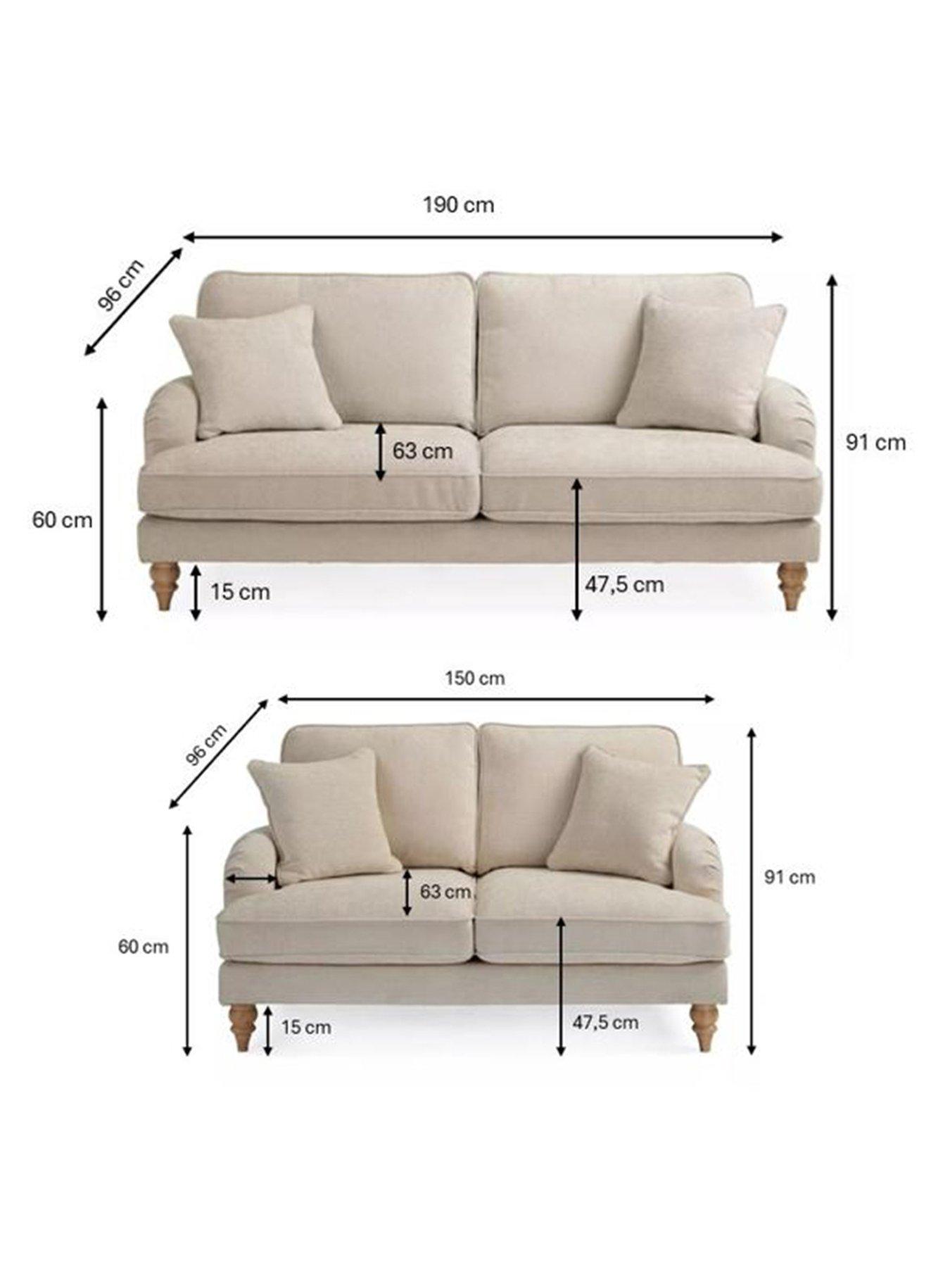 Image 7 of 7 of Michelle Keegan Home Hepburn 3 Seater + 2 Seater Fabric Sofa Set (Buy &amp; SAVE!) - FSC&reg; Certified