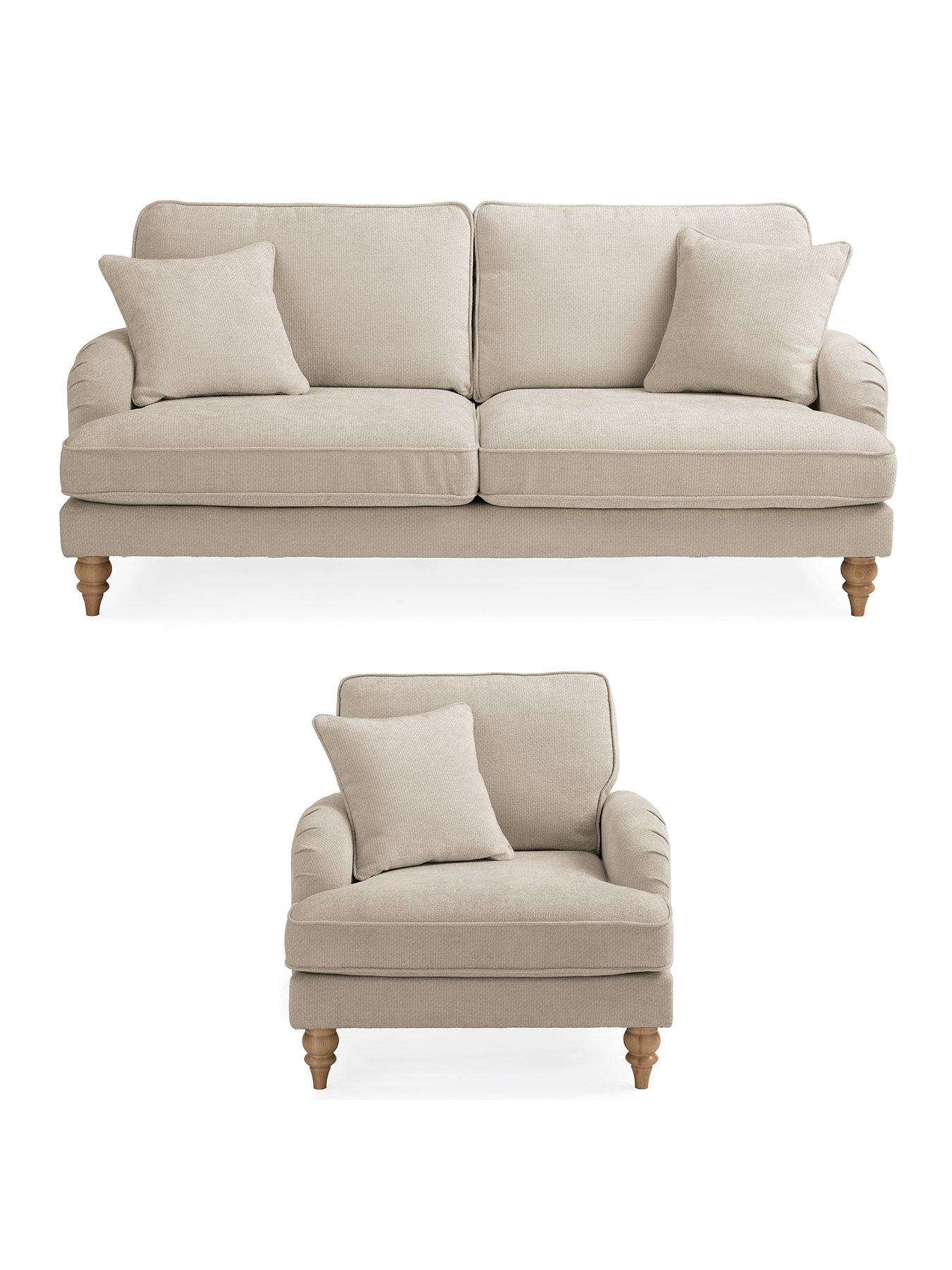 Image 2 of 7 of Michelle Keegan Home Hepburn 3 Seater Fabric Sofa +&nbsp;Armchair (Buy &amp; SAVE!) - FSC&reg; Certified