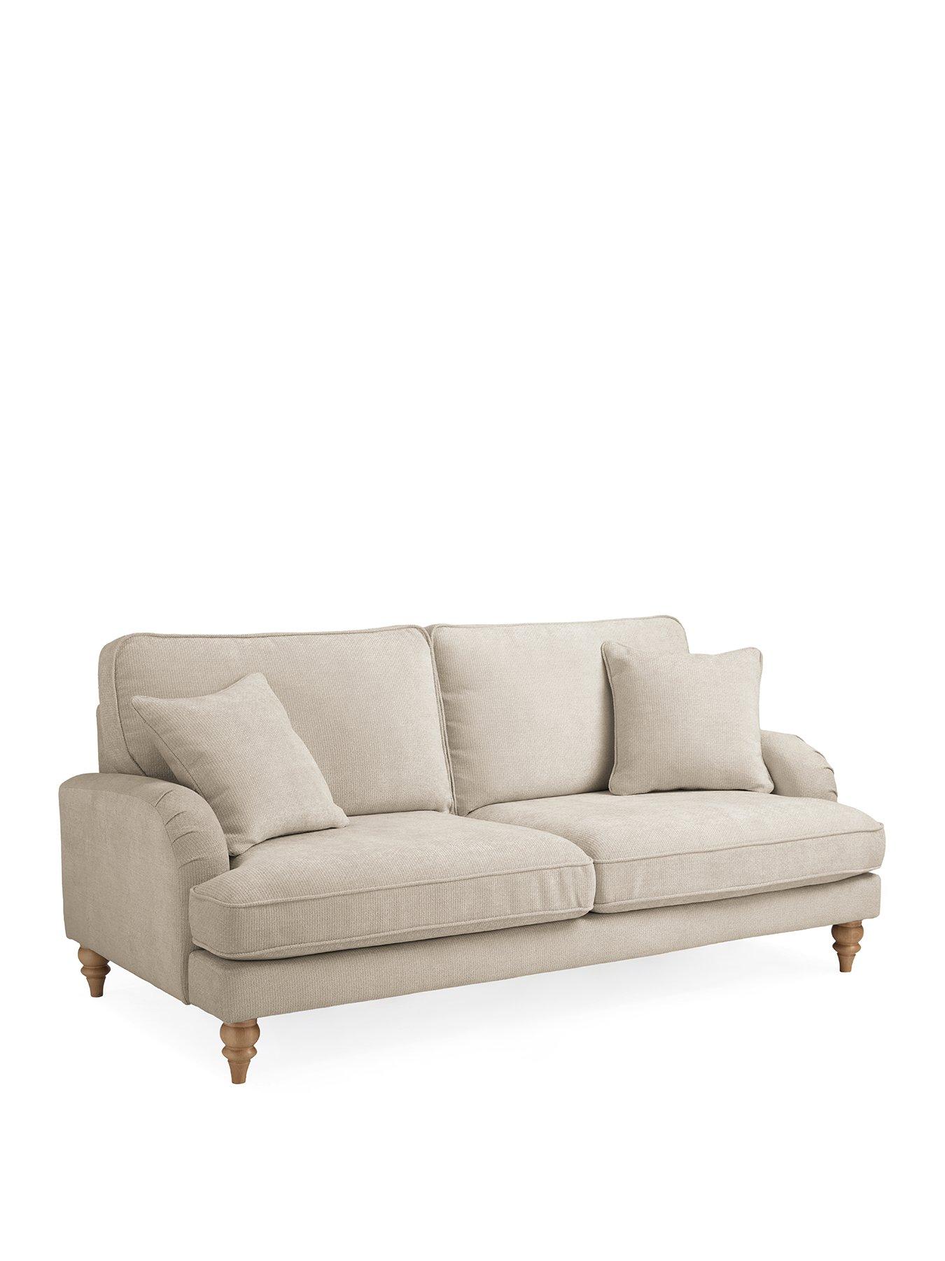  image of michelle-keegan-home-hepburn-3-seater-fabric-sofa-nbsparmchair-buy-amp-save