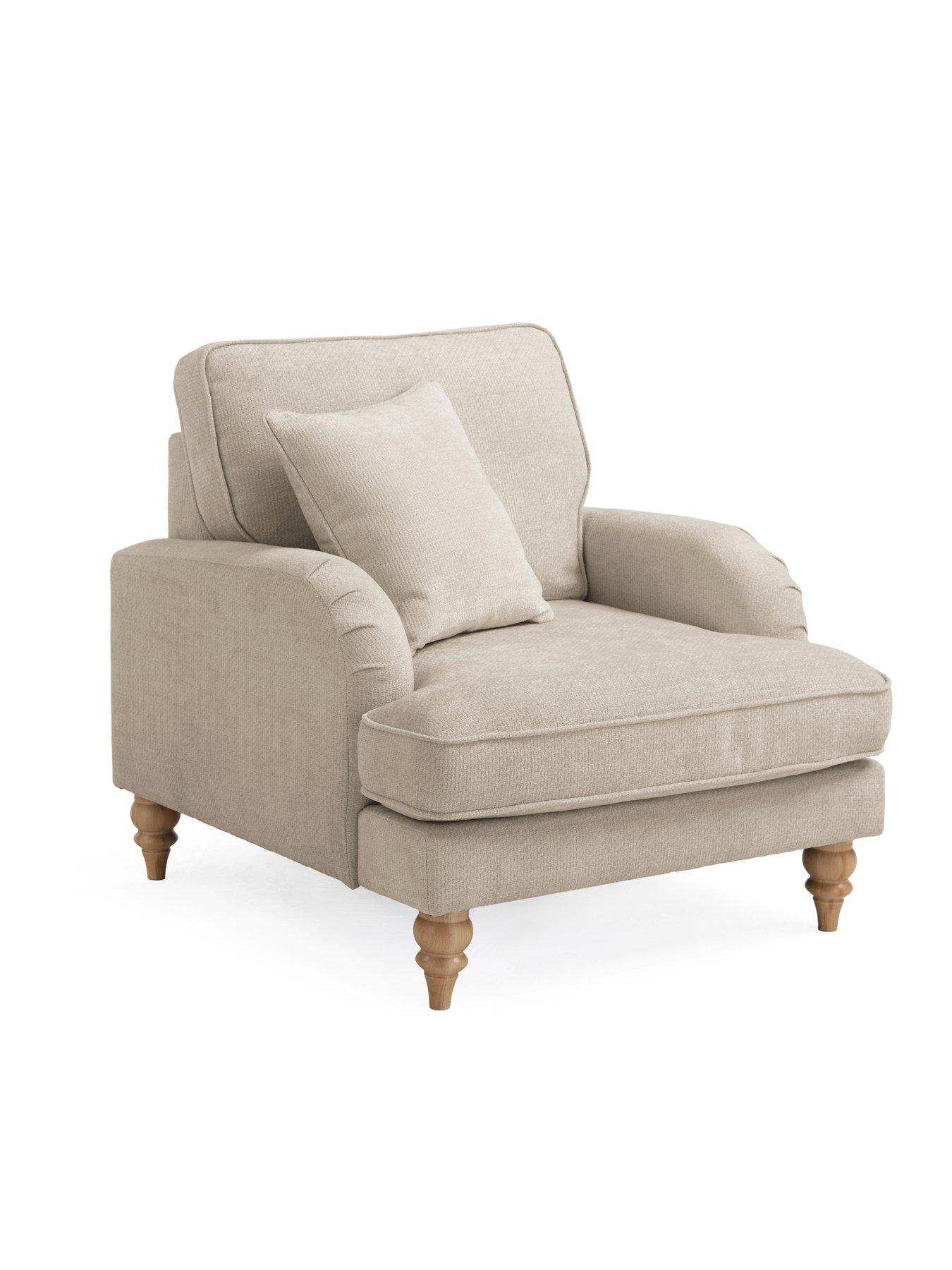  image of michelle-keegan-home-hepburn-3-seater-fabric-sofa-nbsparmchair-buy-amp-save