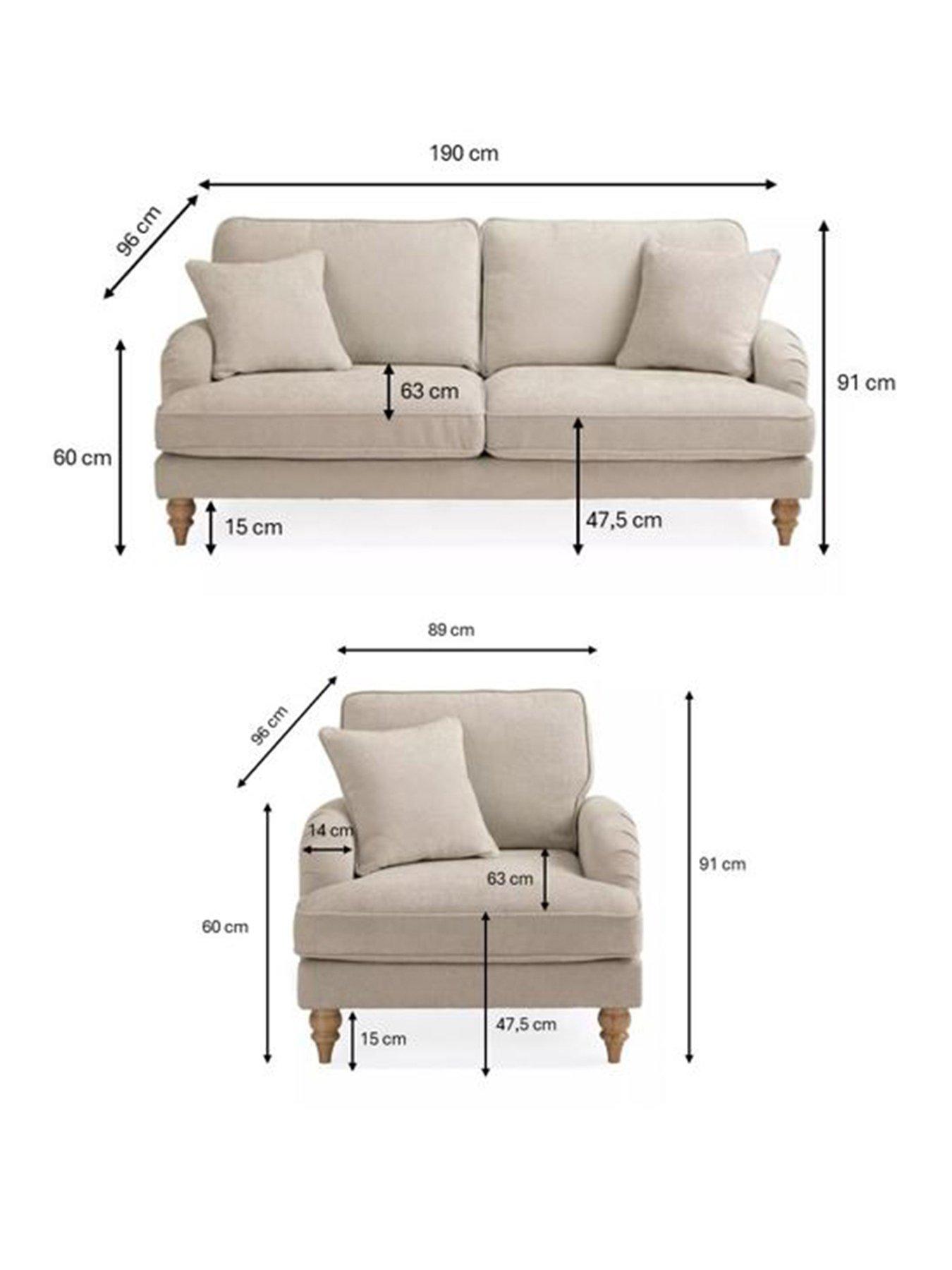 Image 7 of 7 of Michelle Keegan Home Hepburn 3 Seater Fabric Sofa +&nbsp;Armchair (Buy &amp; SAVE!) - FSC&reg; Certified