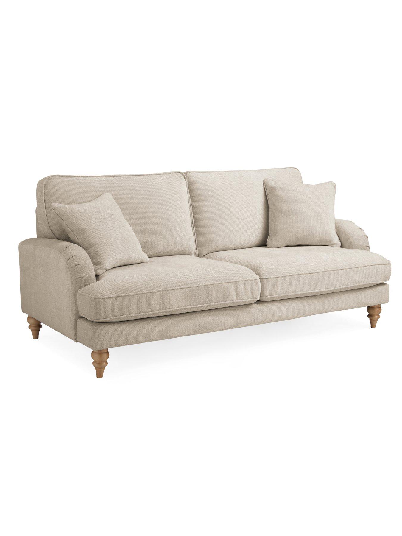  image of michelle-keegan-home-hepburn-3-seater-fabric-sofa-footstoolnbspbuy-amp-save