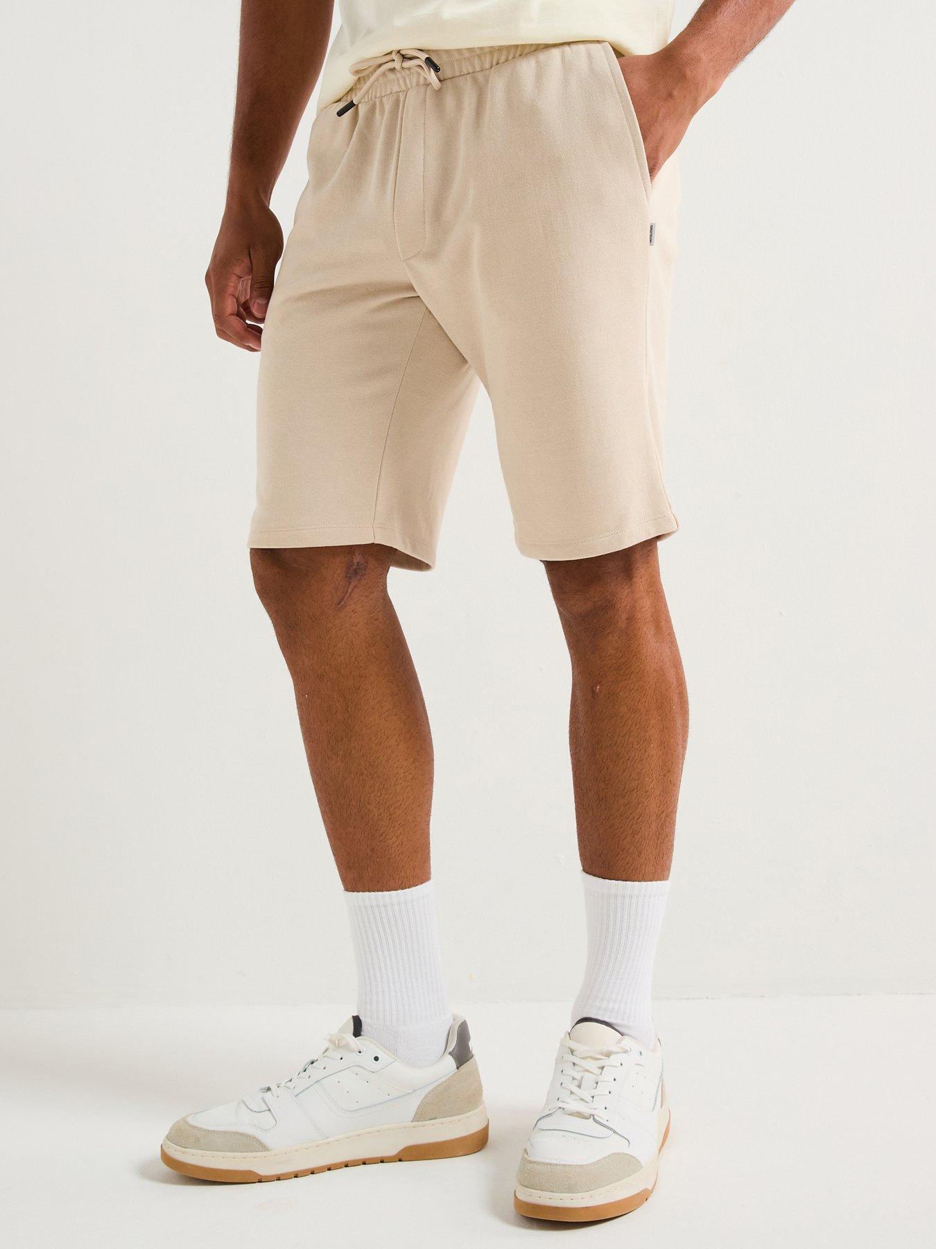 Jack & Jones Bradley Mid Length Sweat Shorts - Cream