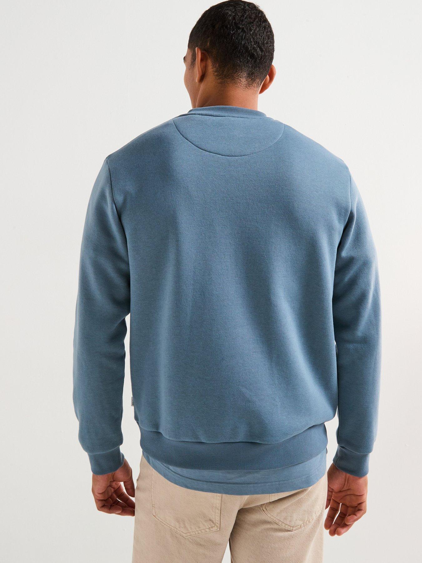  image of jack-jones-bradley-crew-sweatshirt-blue