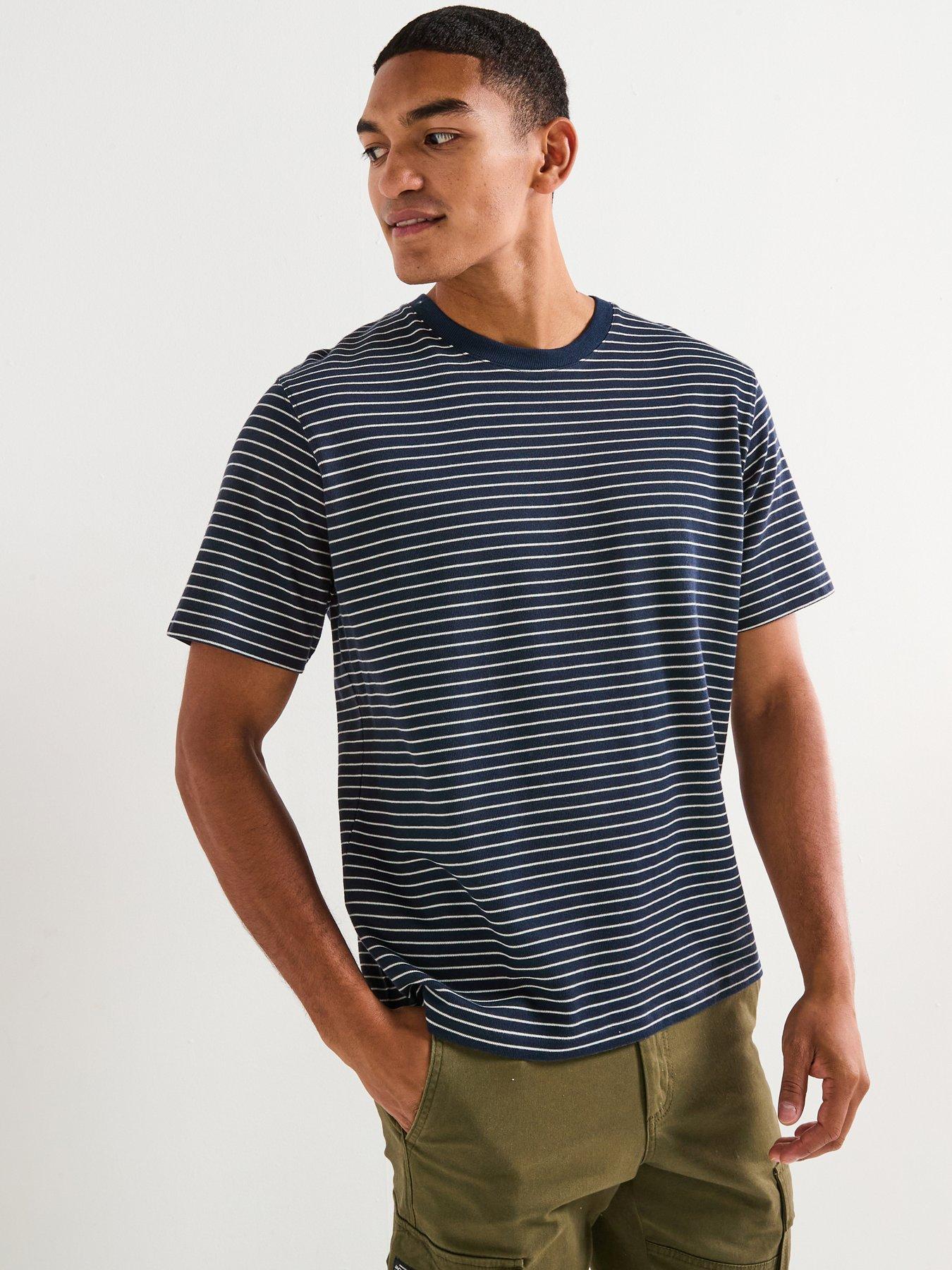 jack-jones-dover-striped-short-sleeve-t-shirt-navy