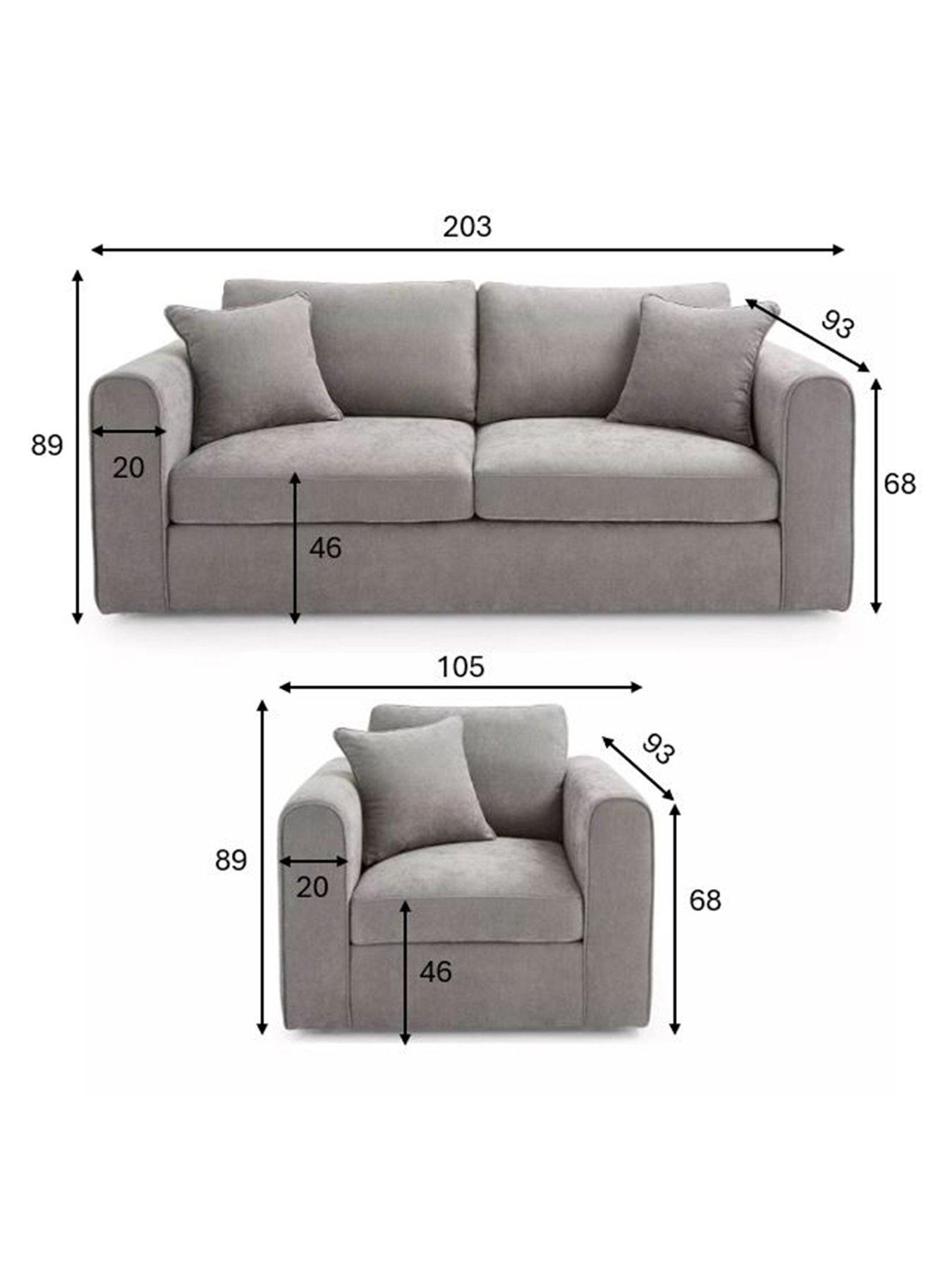Image 7 of 7 of The Very Collection Nylah Fabric 3 Seater Sofa + Armchair (Buy &amp; SAVE!) - FSC&reg; Certified