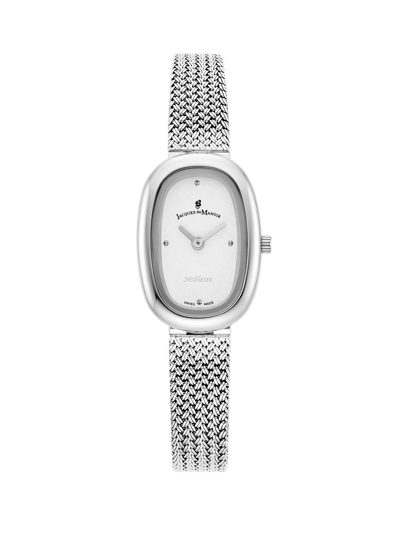 Image 1 of 4 of Jacques Du Manoir Nobelesse Stainless Steel Mesh Watch - Silver