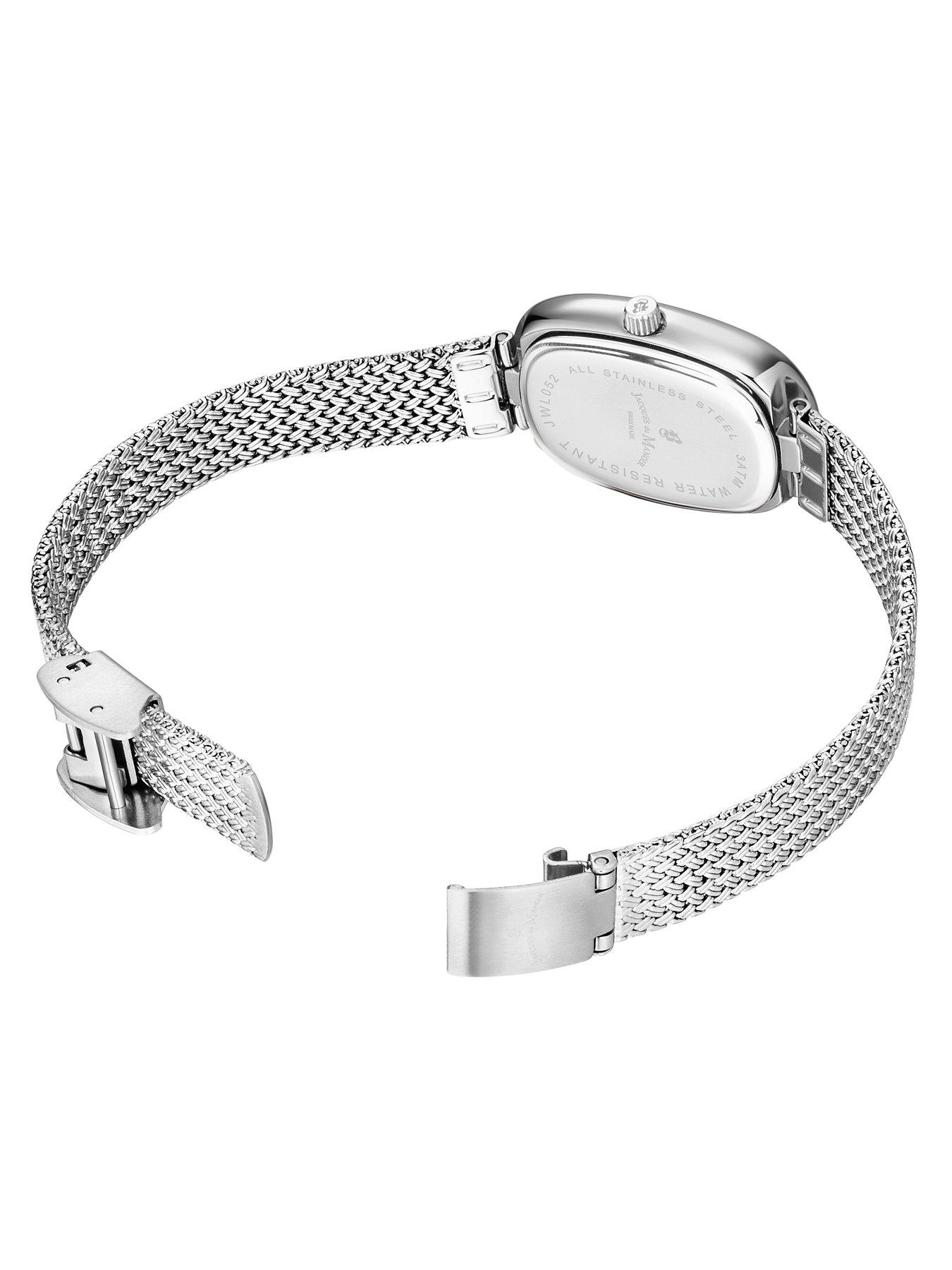 Image 3 of 4 of Jacques Du Manoir Nobelesse Stainless Steel Mesh Watch - Silver