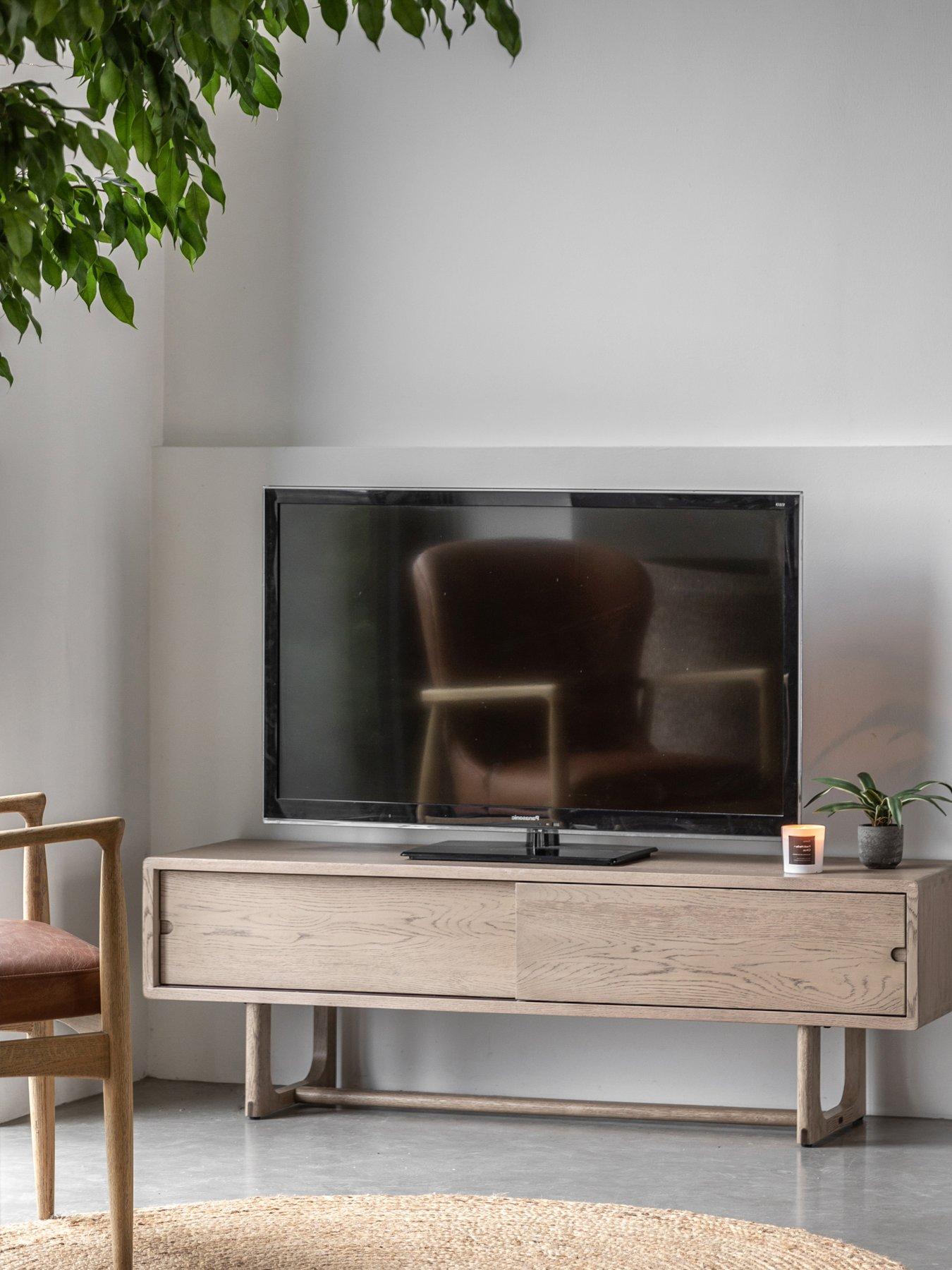 Gallery Direct Craft Media Unit - Smoked Oak