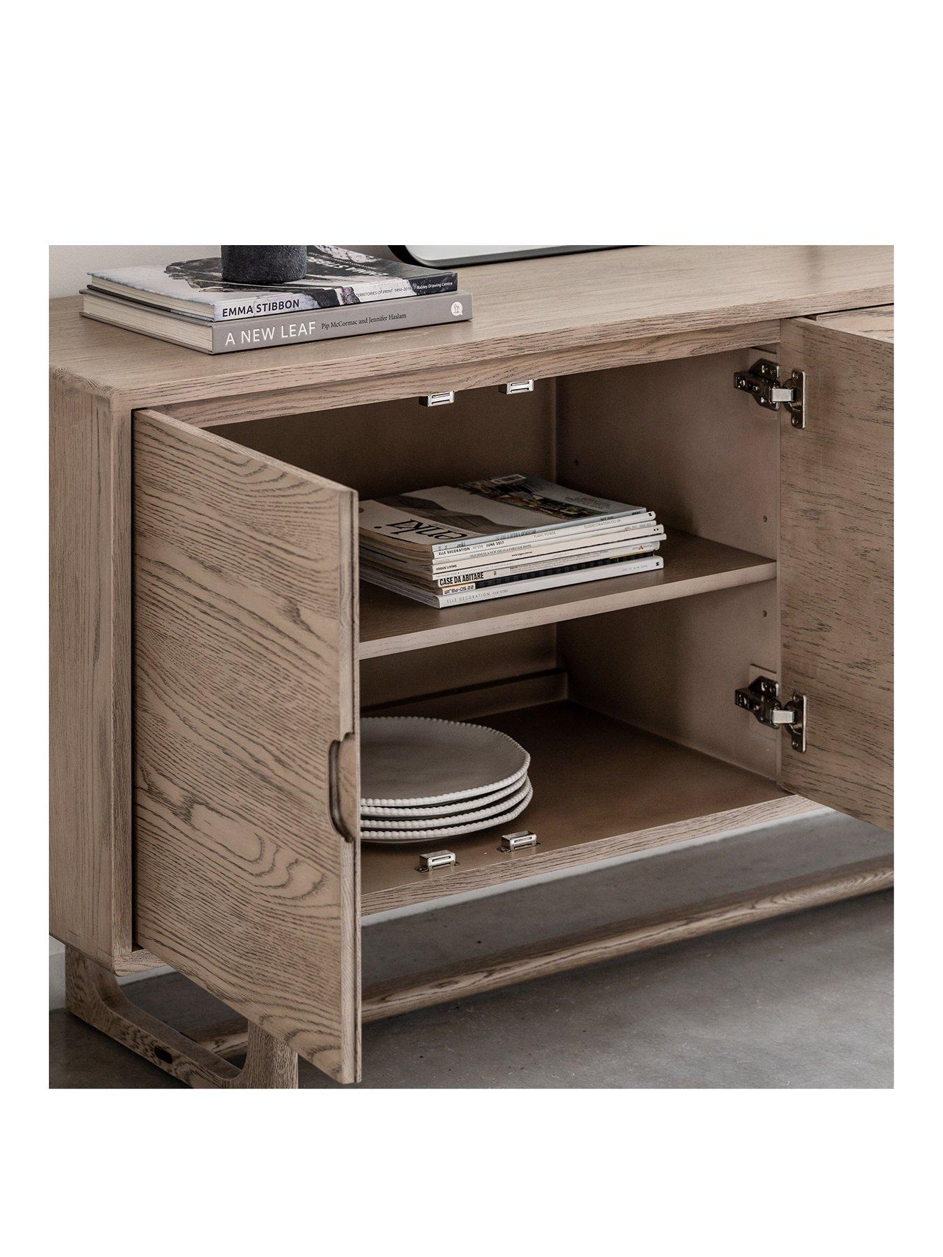 Image 3 of 7 of Gallery Direct Craft 4 Door Sideboard - Smoked Oak