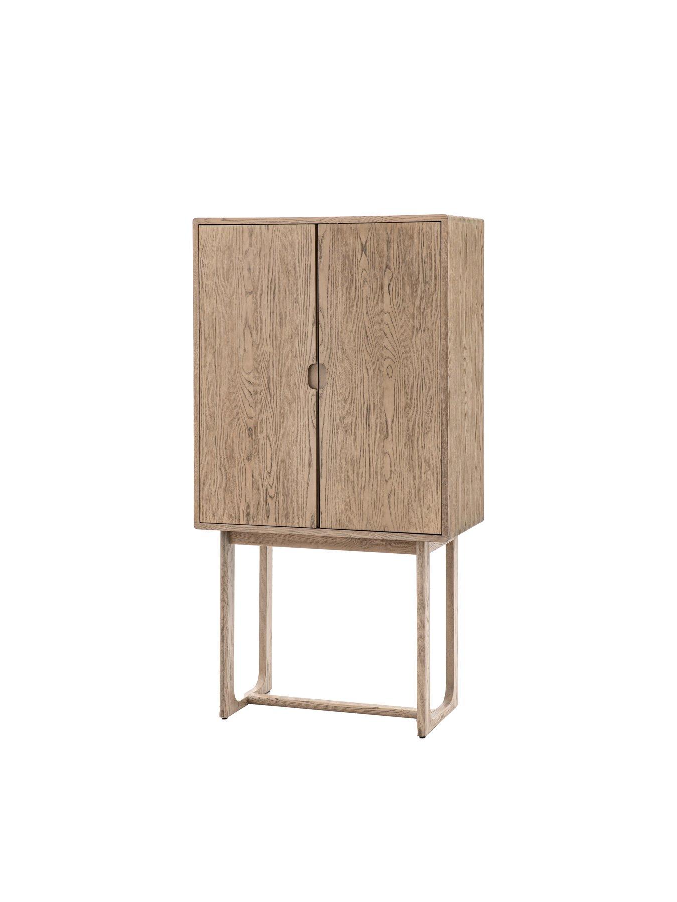 Image 6 of 6 of Gallery Direct Craft Cocktail Storage Cabinet - Smoked Oak