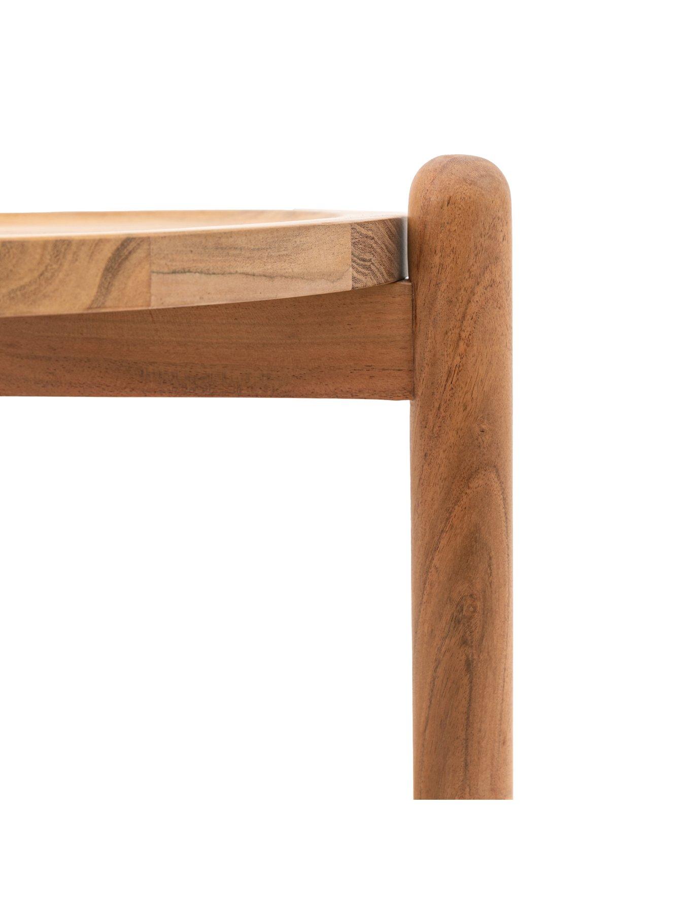 Image 7 of 7 of Gallery Direct Cannes Solid Acacia Wood & Rattan  Side Table