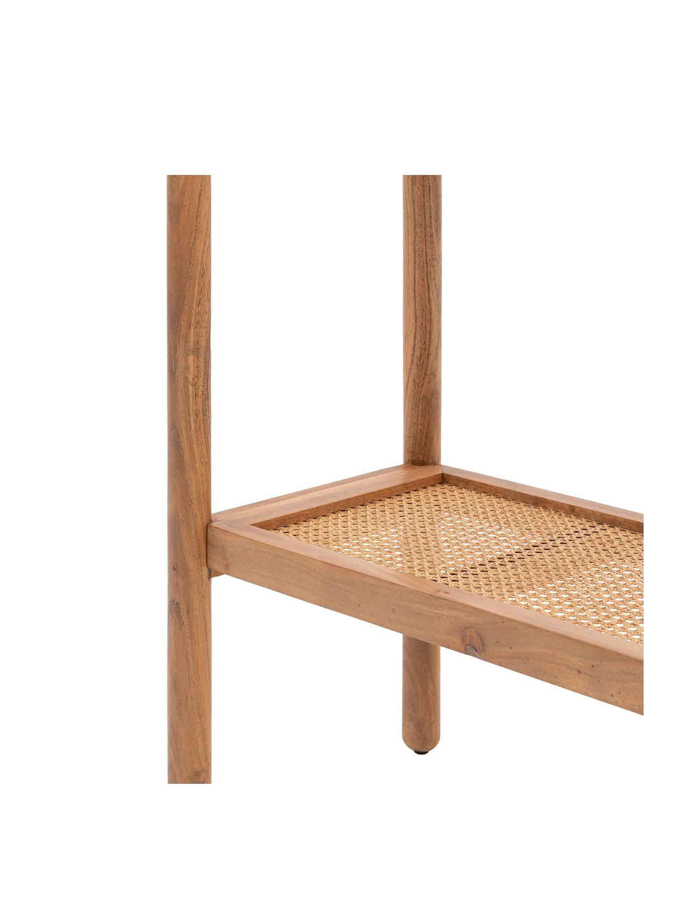 Image 3 of 5 of Gallery Direct Cannes Solid Acacia Wood & Rattan  Console Table